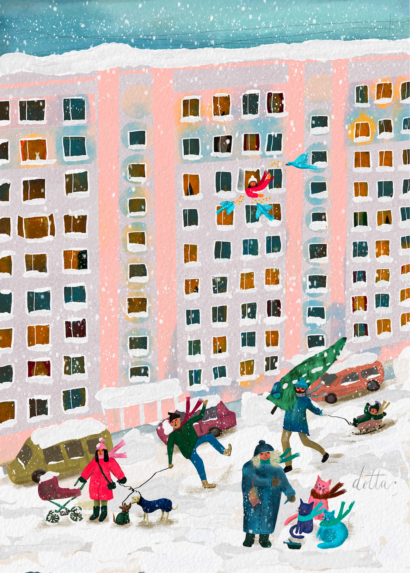 Pļavnieki ziemā, Procreate 2021