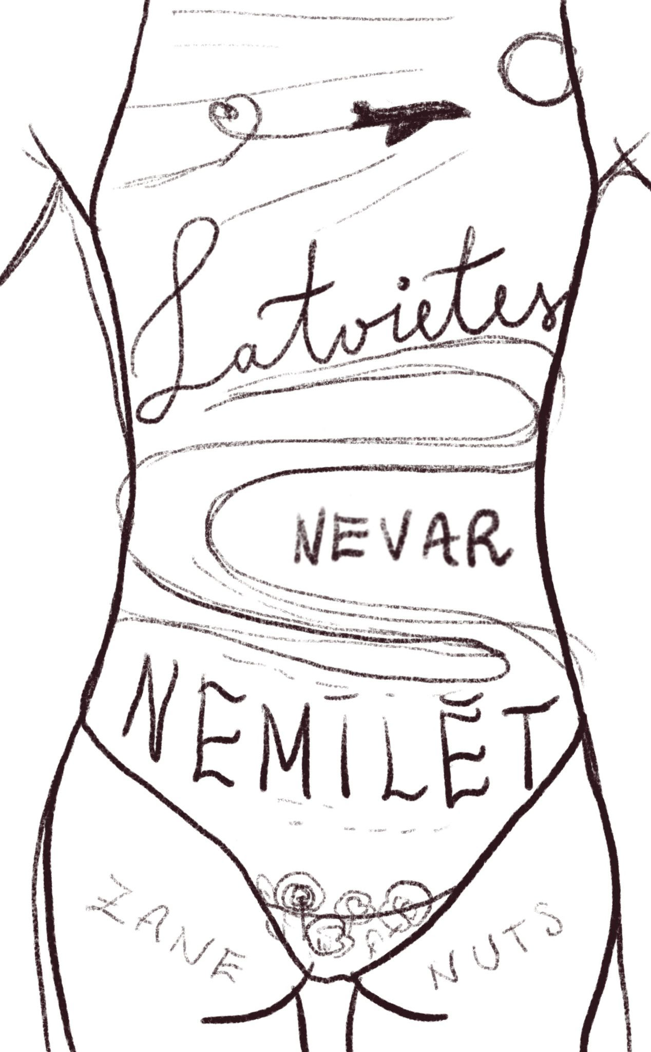 Pirmā skice grāmatas "Latvietes nevar nemīlēt" vākam
