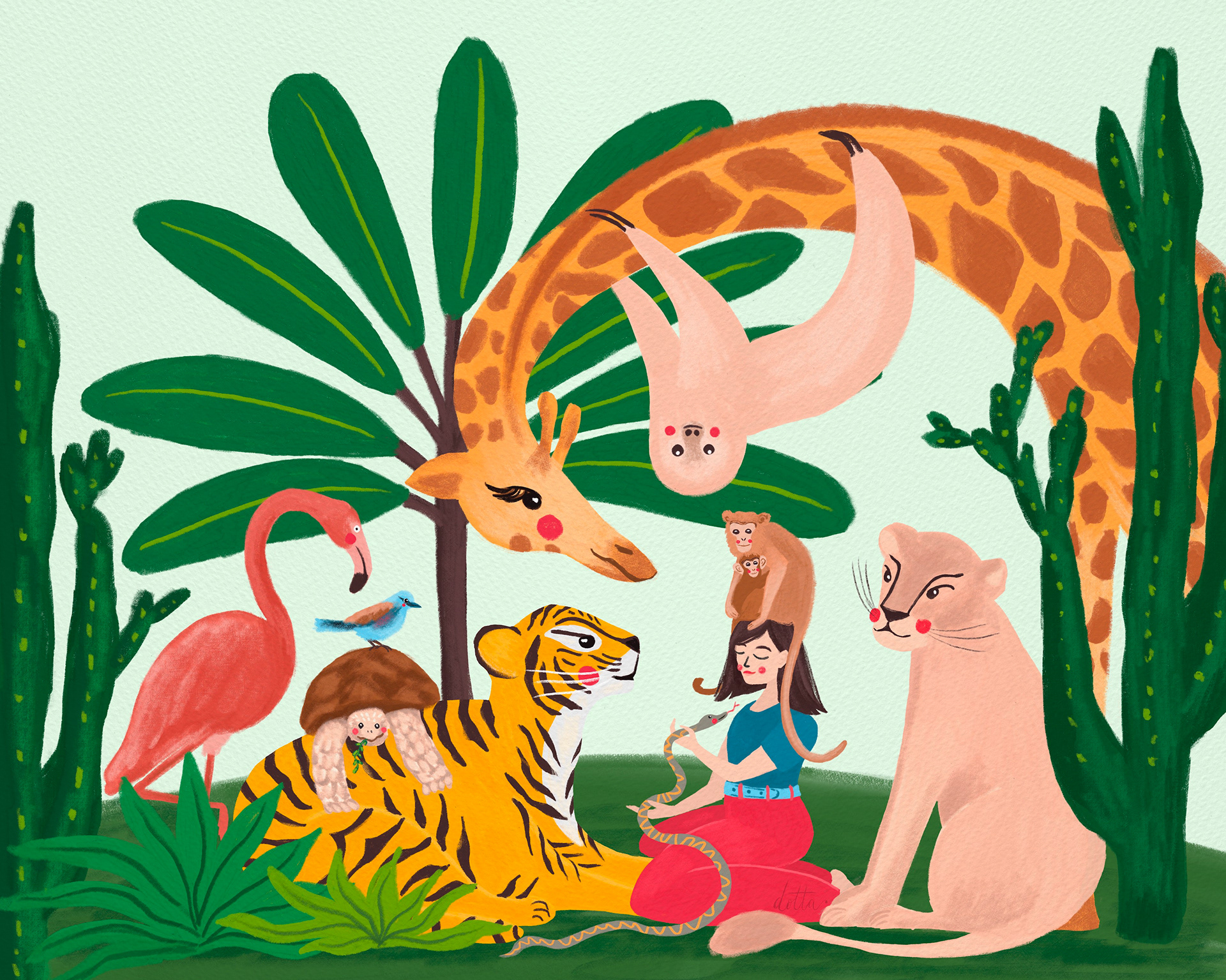 Ilustrācija "Zoo pasaka", 2023