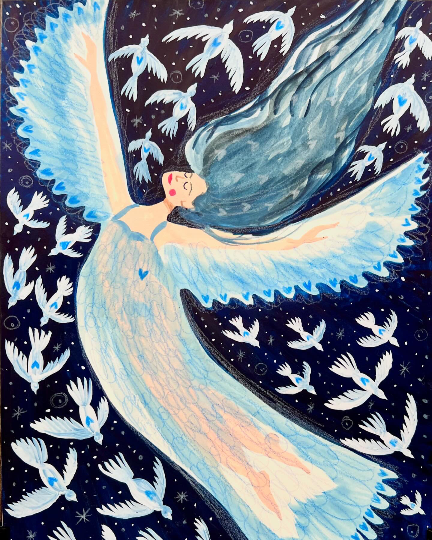 Peace on Earth, gouache 2023