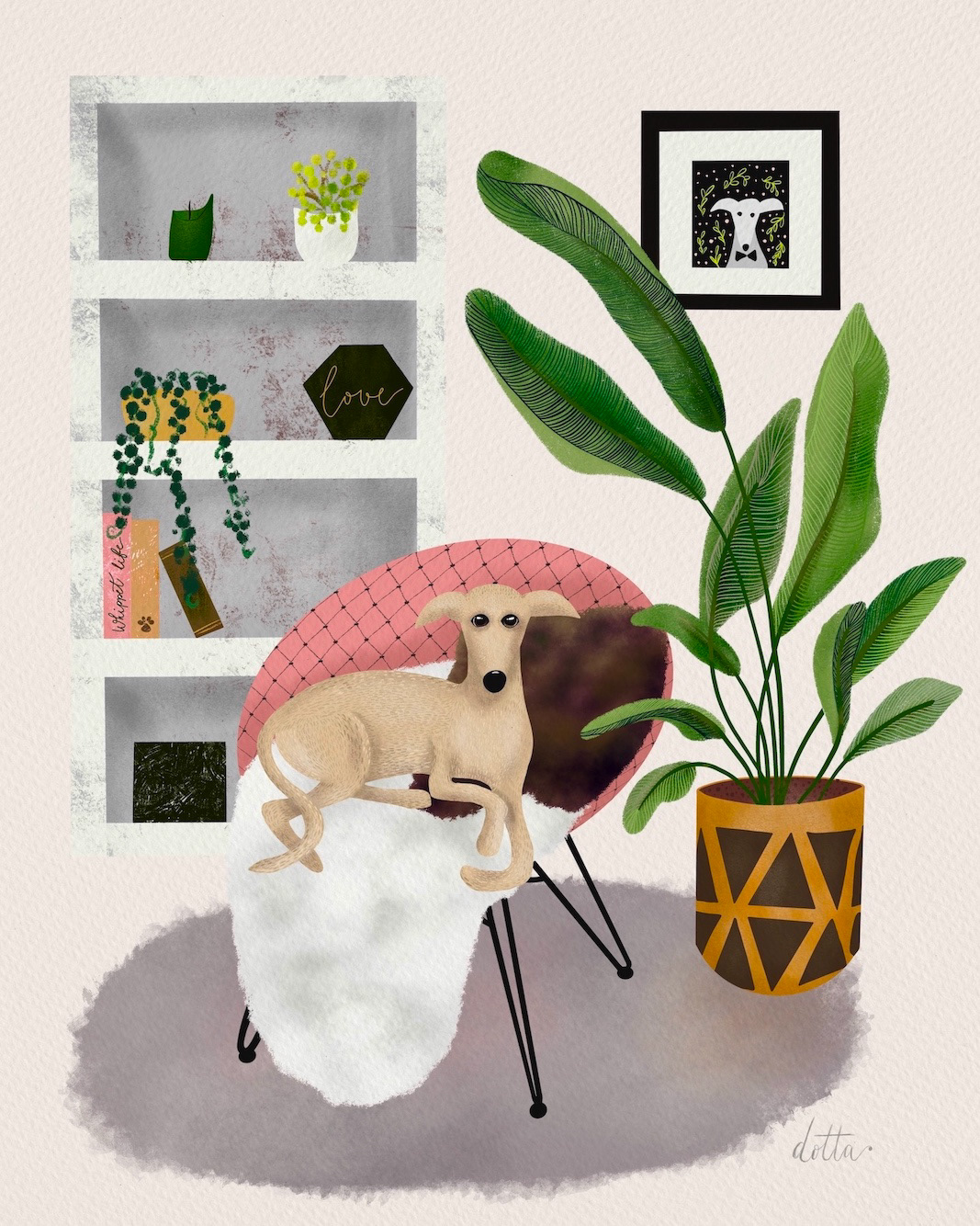 Ilustrācija "Vipets interjerā", 2021