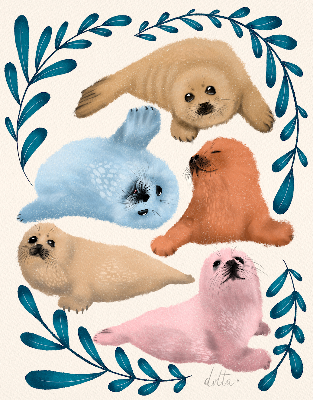 Ilustrācija "Roņi", 2021