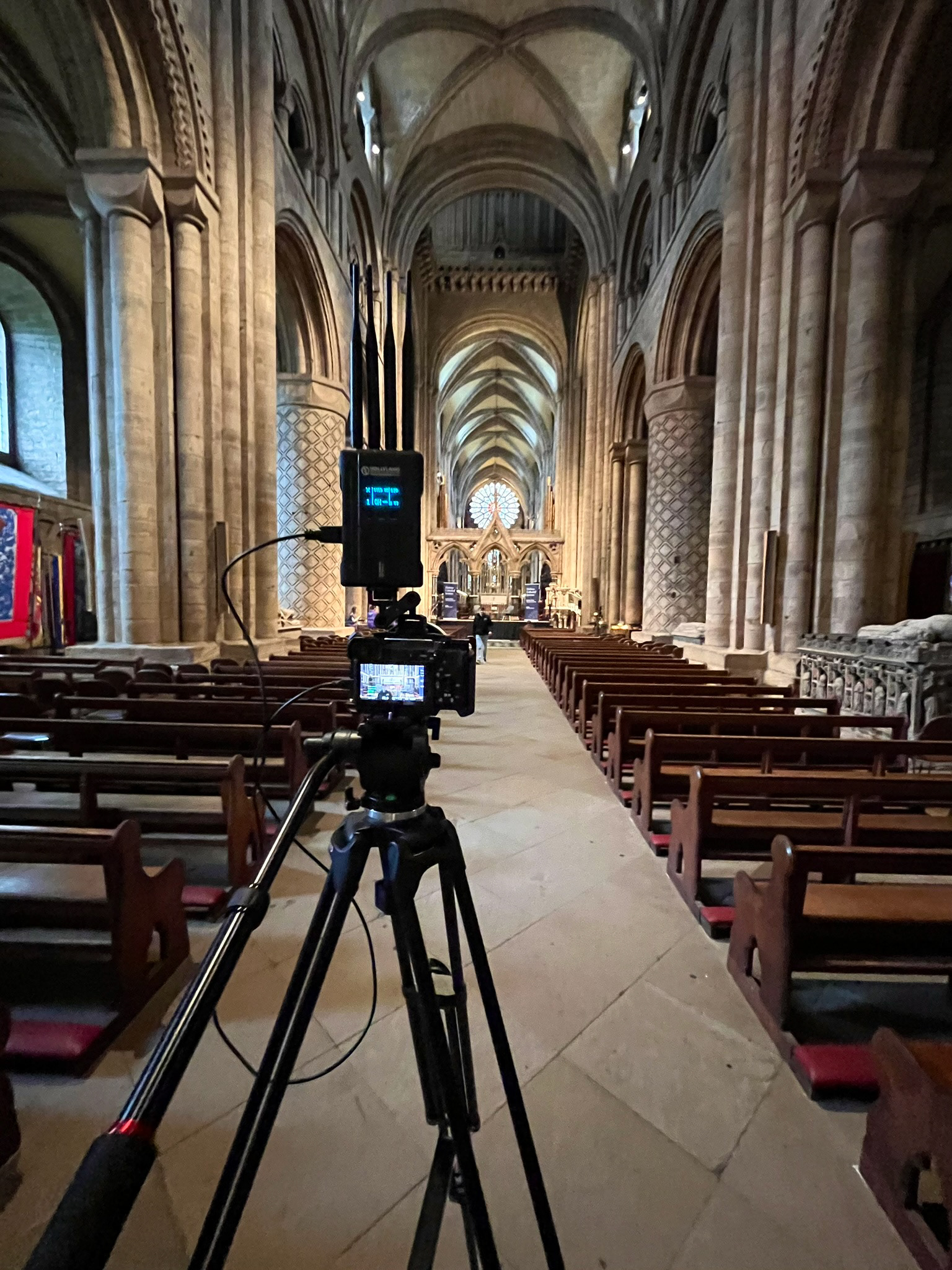 I operated the main camera for the event