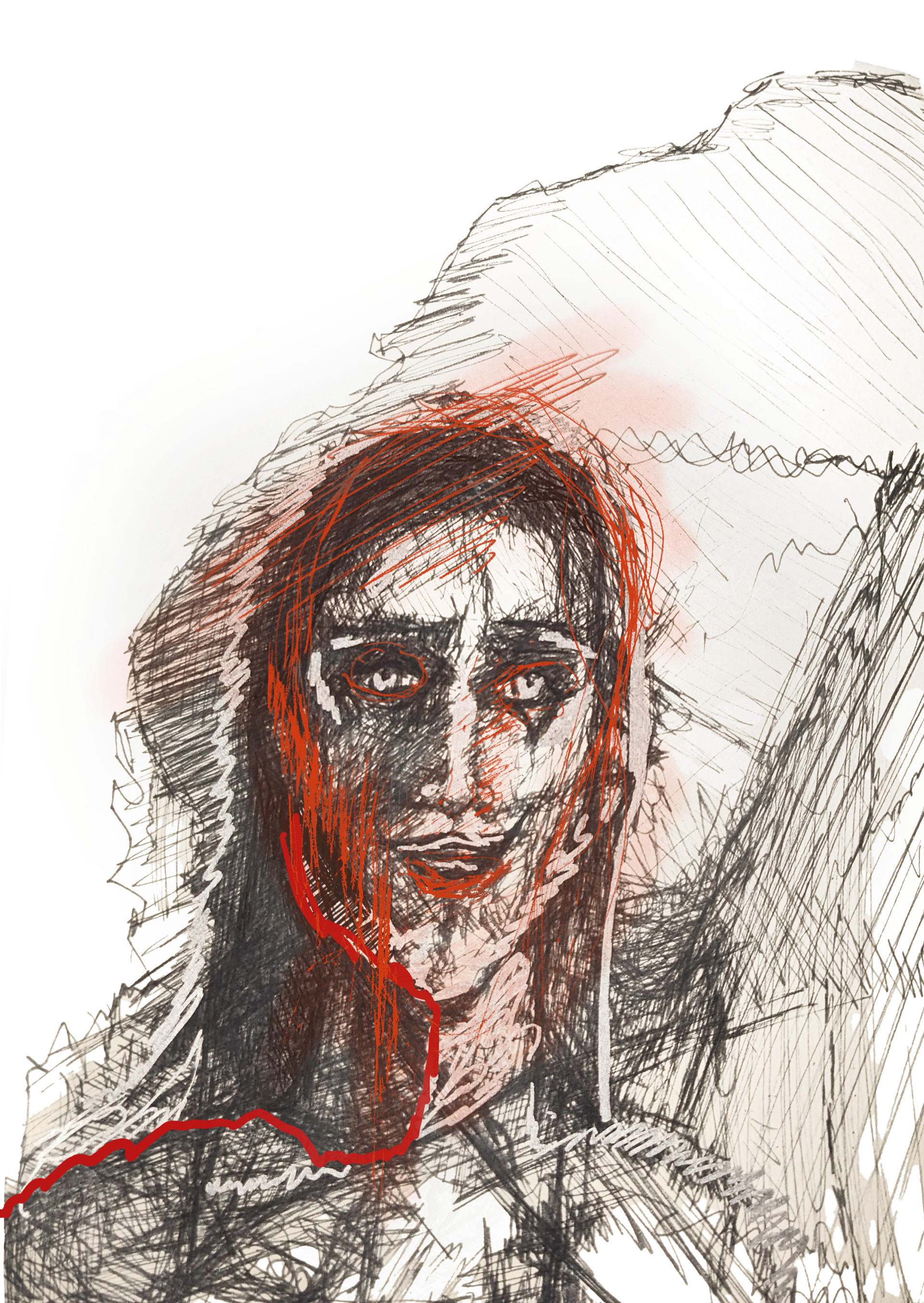 Echoes of the Mind - Mixed media pens and digital drawing