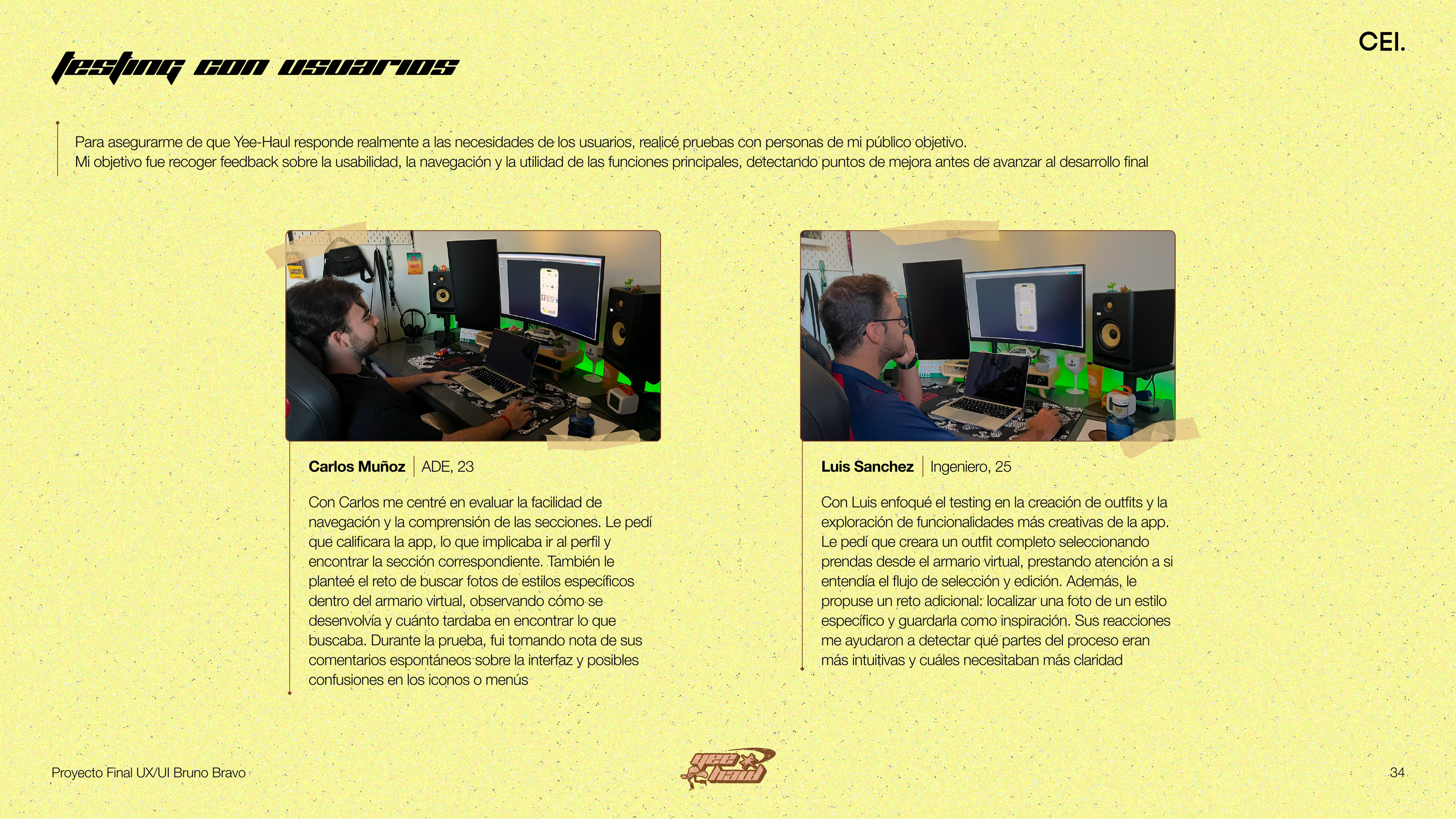 Testing con usuarios