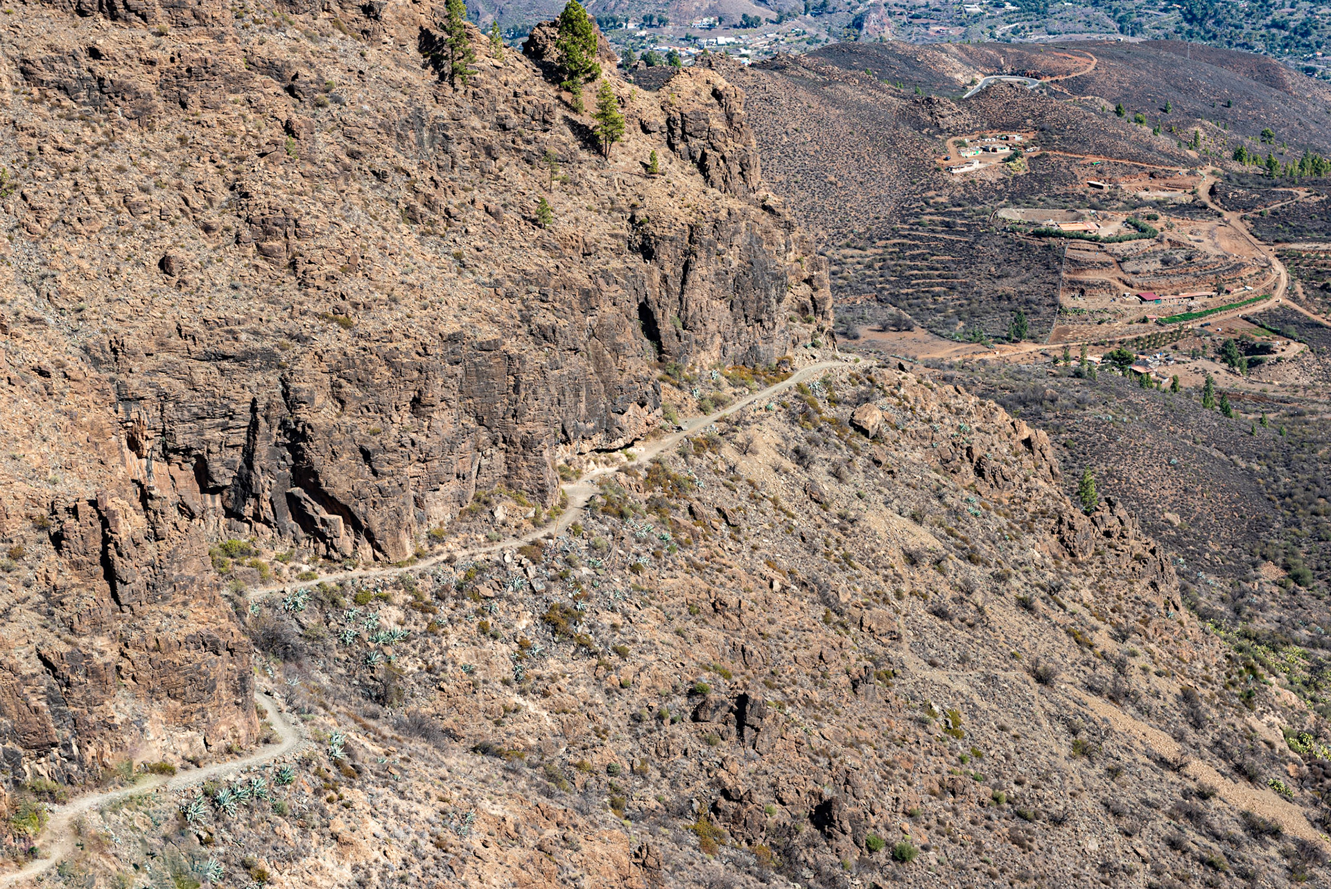 Hiking trail on Canarie Islands. Gran Canaria is much more than just swimming in the sea!