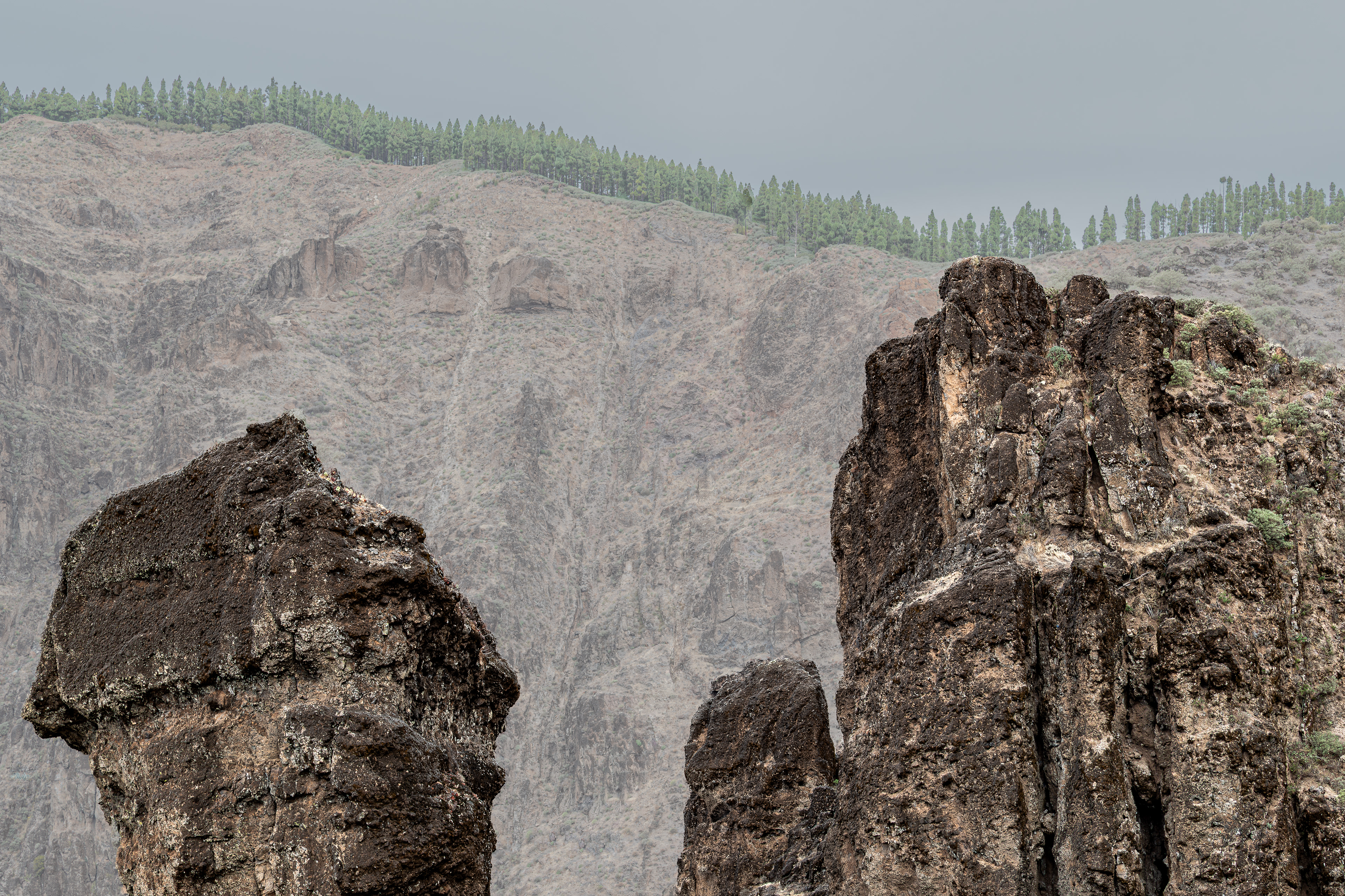 Cliffs in the mountains of Gran Canaria