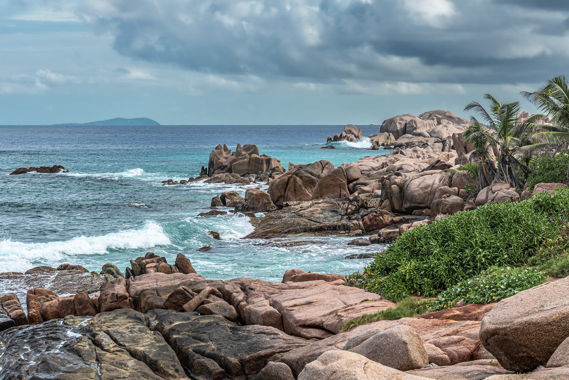 During hiking on The Seychelles we saw these rocks at Anse Songe, La Digue.