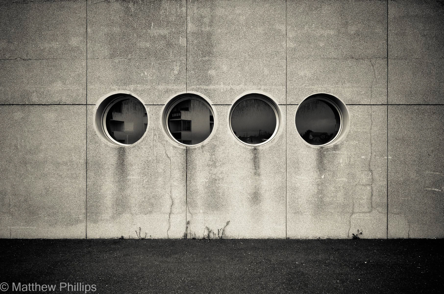 Through the round windows