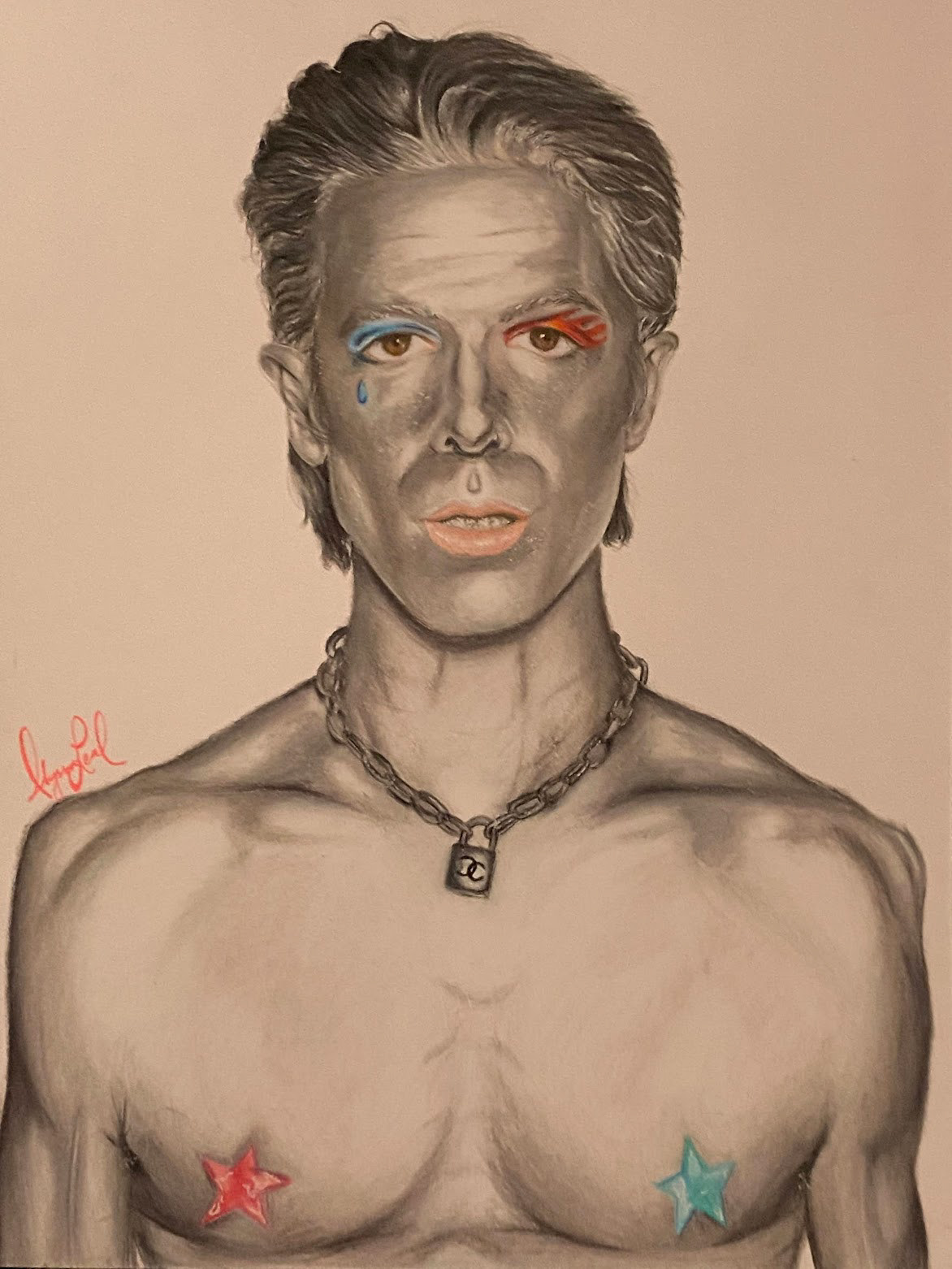 Chip Chrome- Color Pencil on Paper