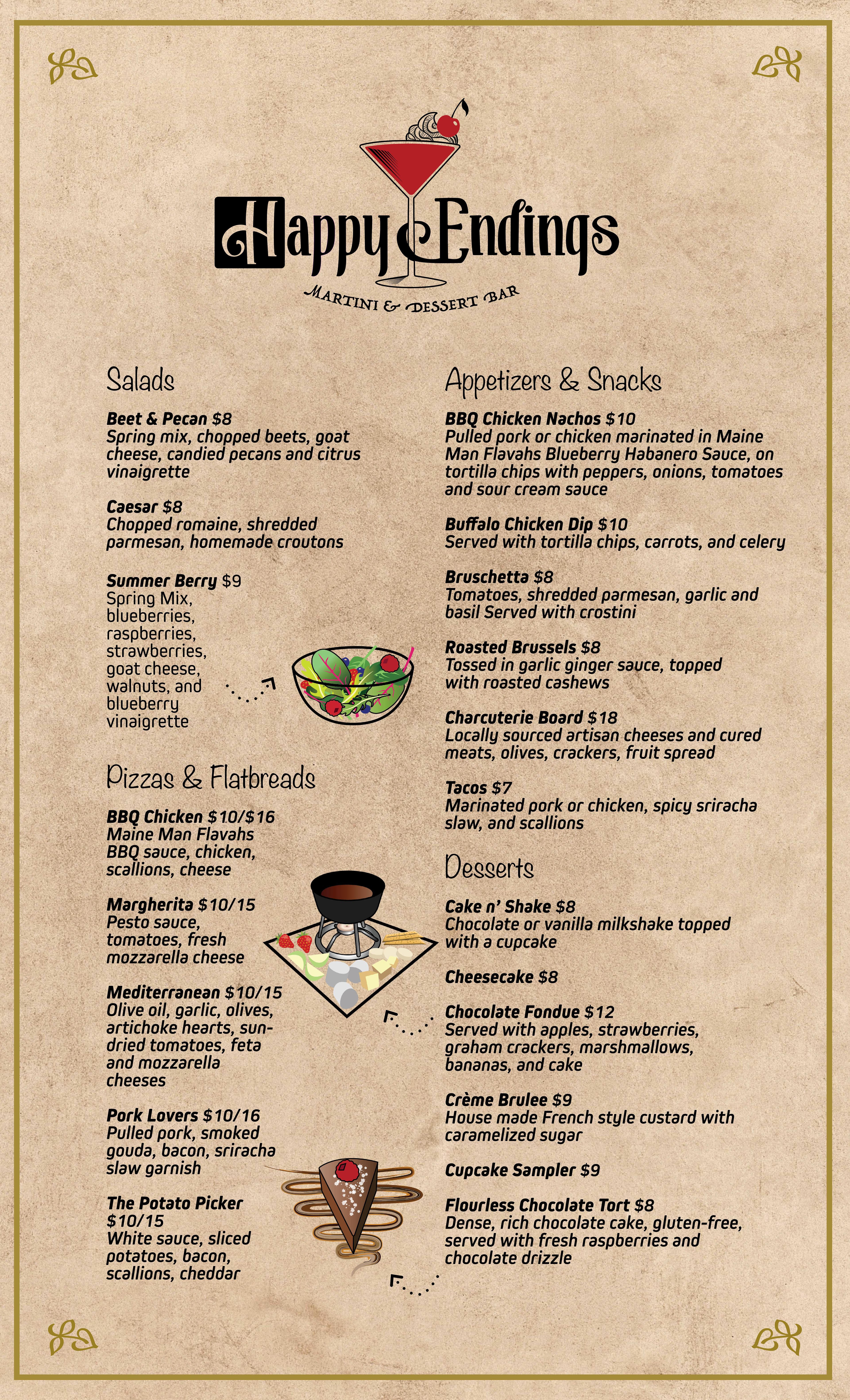 Menu Page 1 made in InDesign
