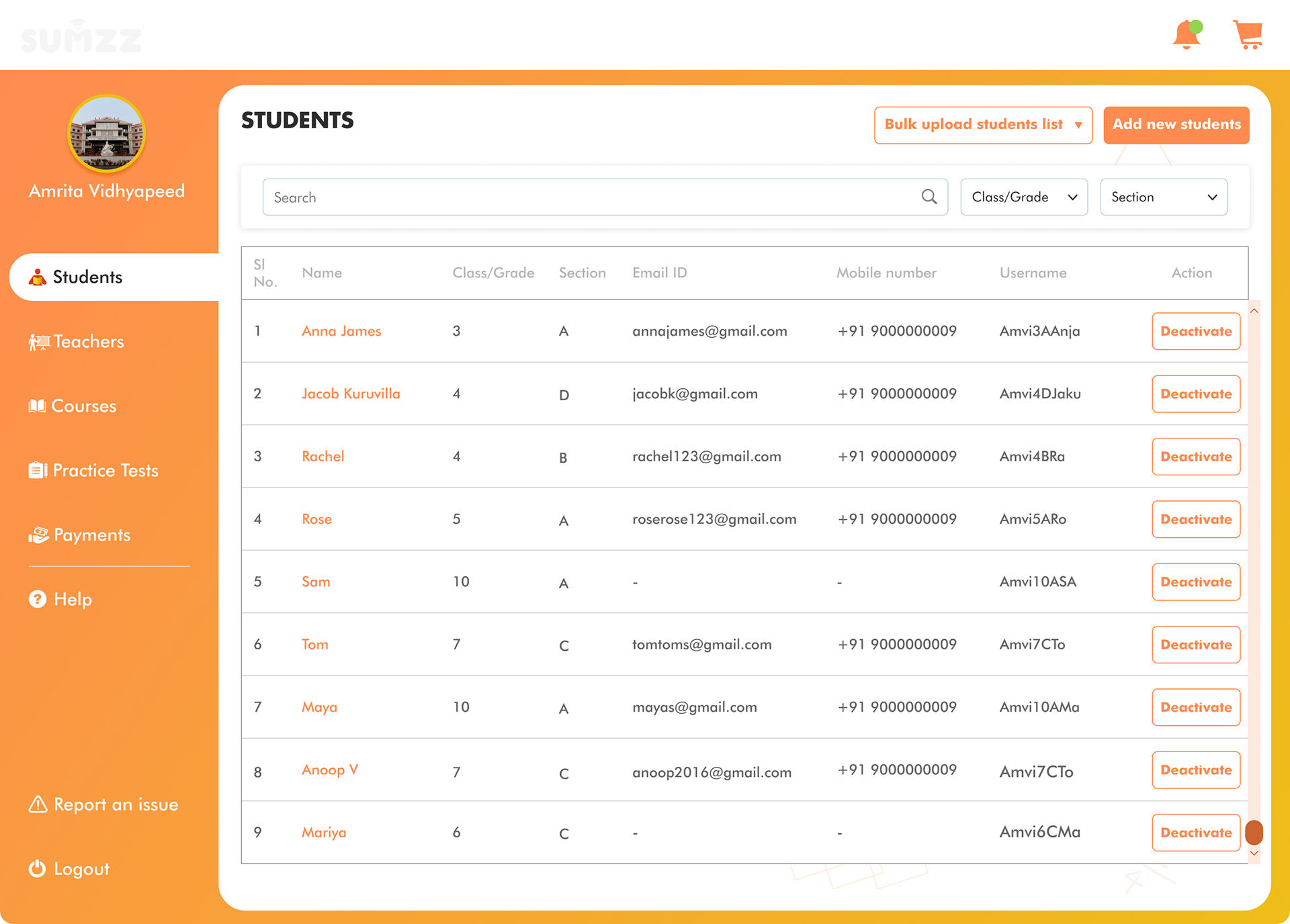 Students List