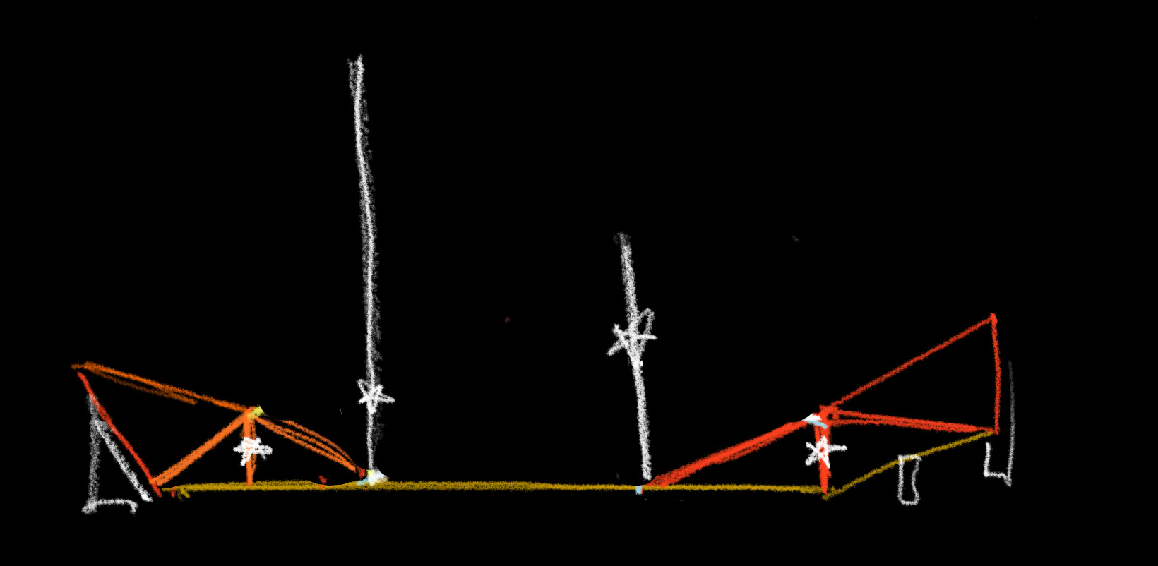 Phase Three: diagonal tubes in front and rear 