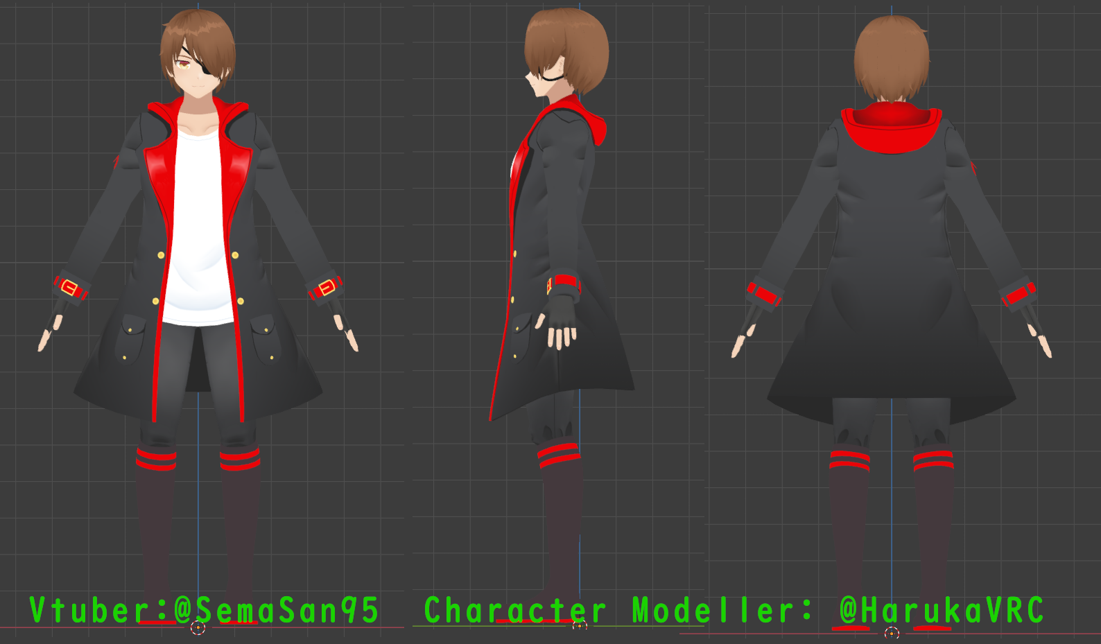 Character Model 3 Sides View