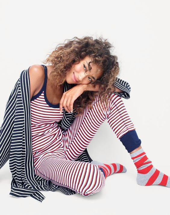 WAFFLE SLEEPSET AND KNIT ROBE DESIGN FOR J.CREW