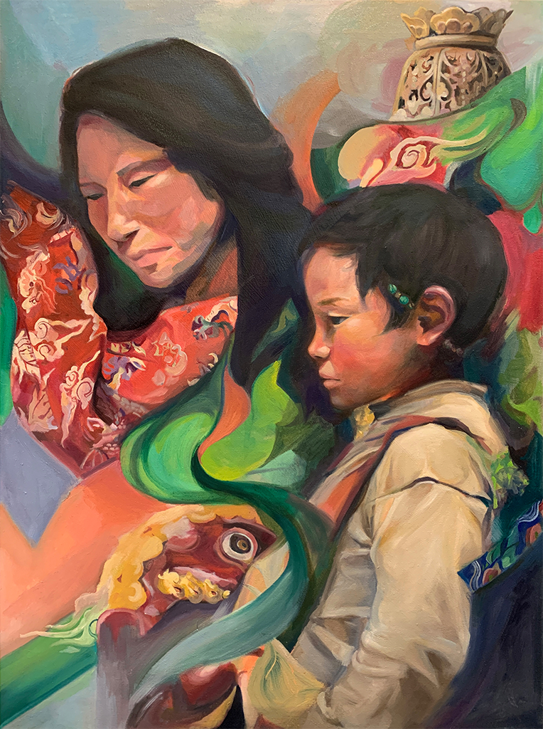"Mother and Son," 2023 / 30" x 32" / NFS