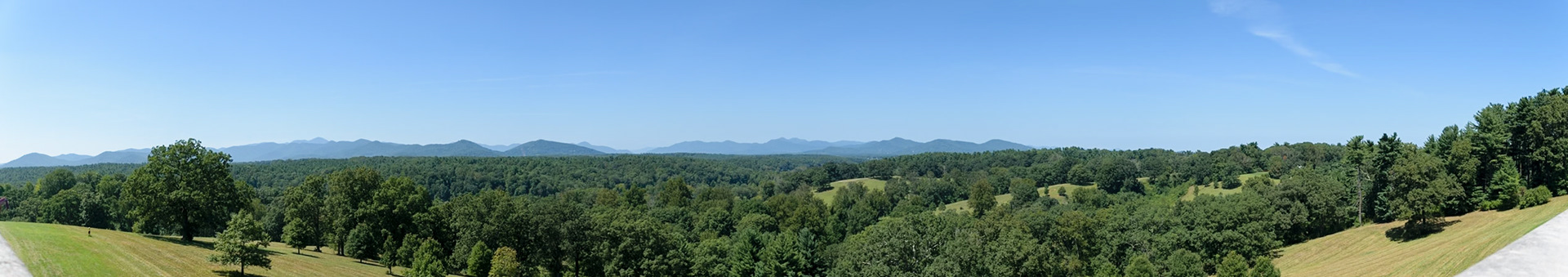 Mountains surround the Biltmore.