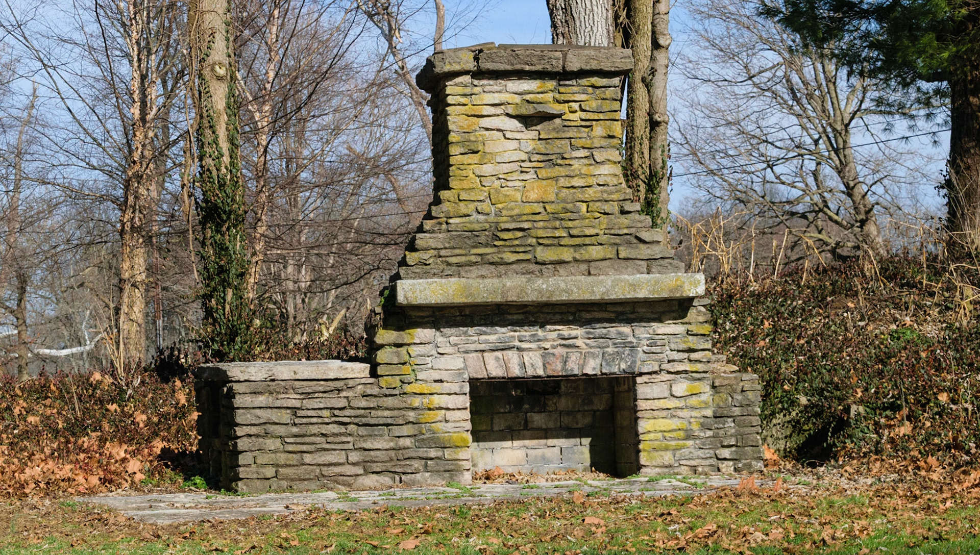 I stumbled across this old chimney standing alone in the meadow.