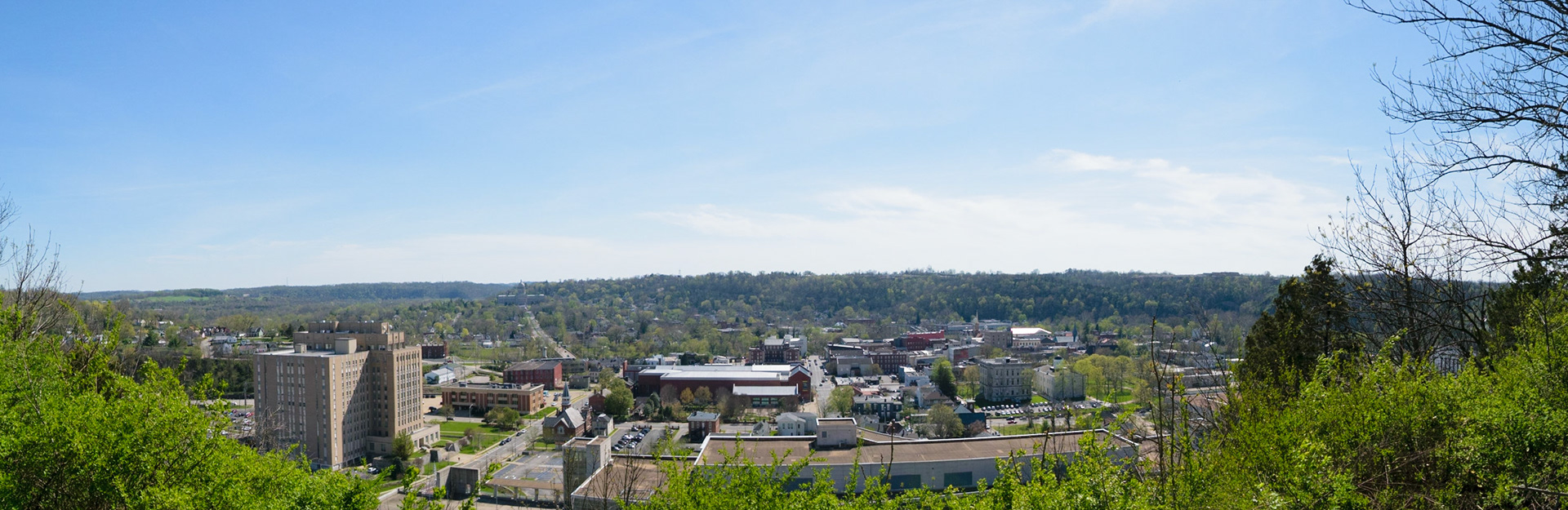 Fort Hill provides an awesome view over downtown Frankfort.