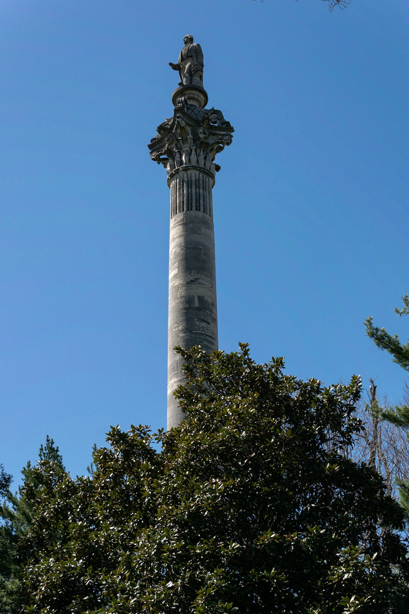 This memorial erected in honor of Henry Clay, marks the final resting place of the famous statesman and his wife.