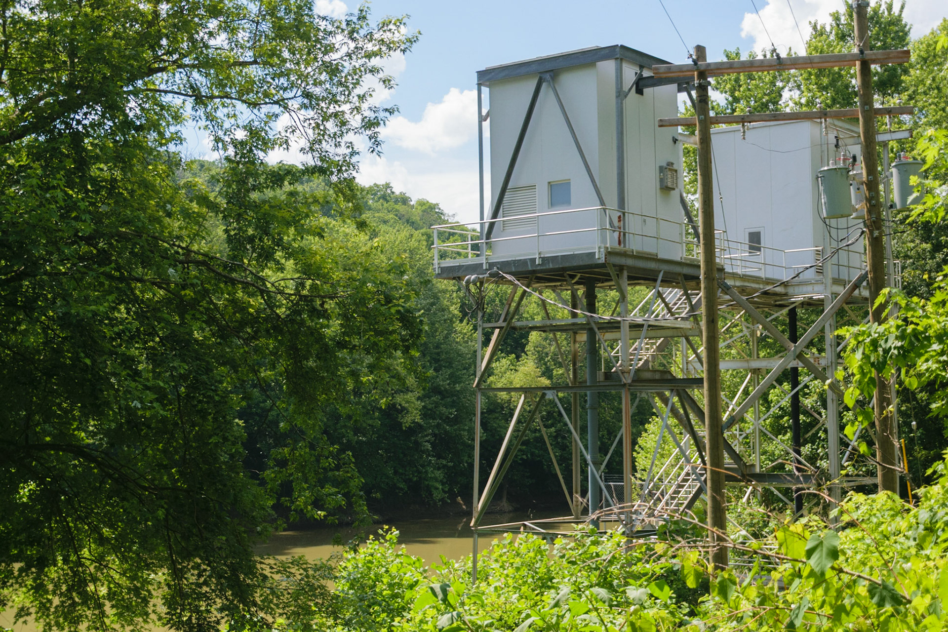 These two large pumps supply the town of Wilmore, KY with water from the Kentucky River.