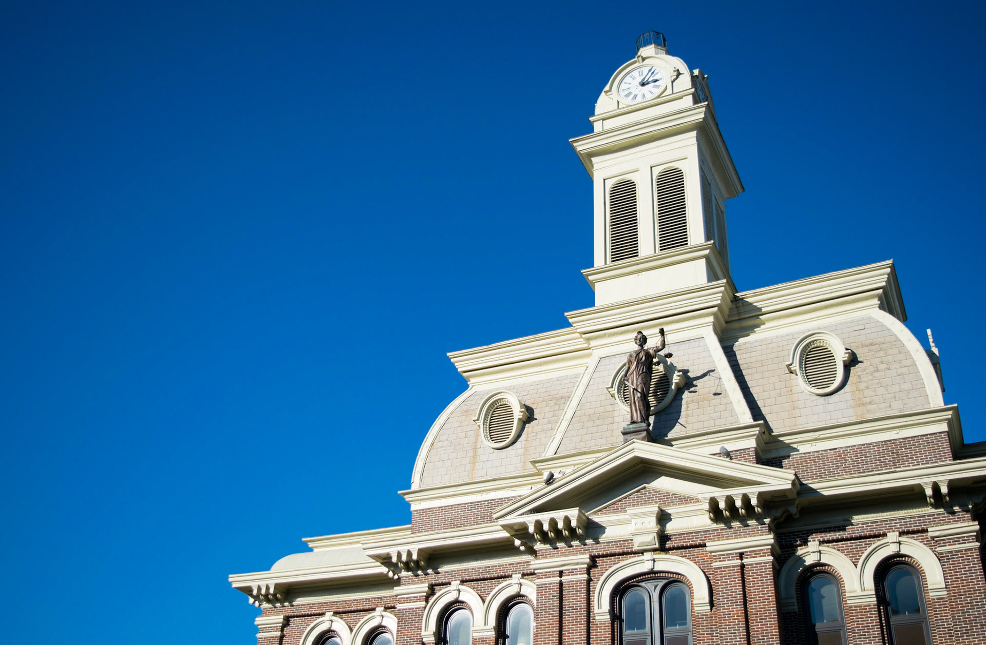 The top of the courthouse in Georgetown.