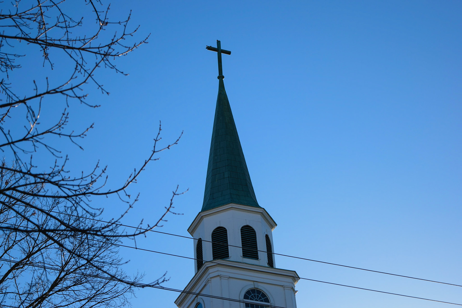 A steeple I took a shot of on my way back home.