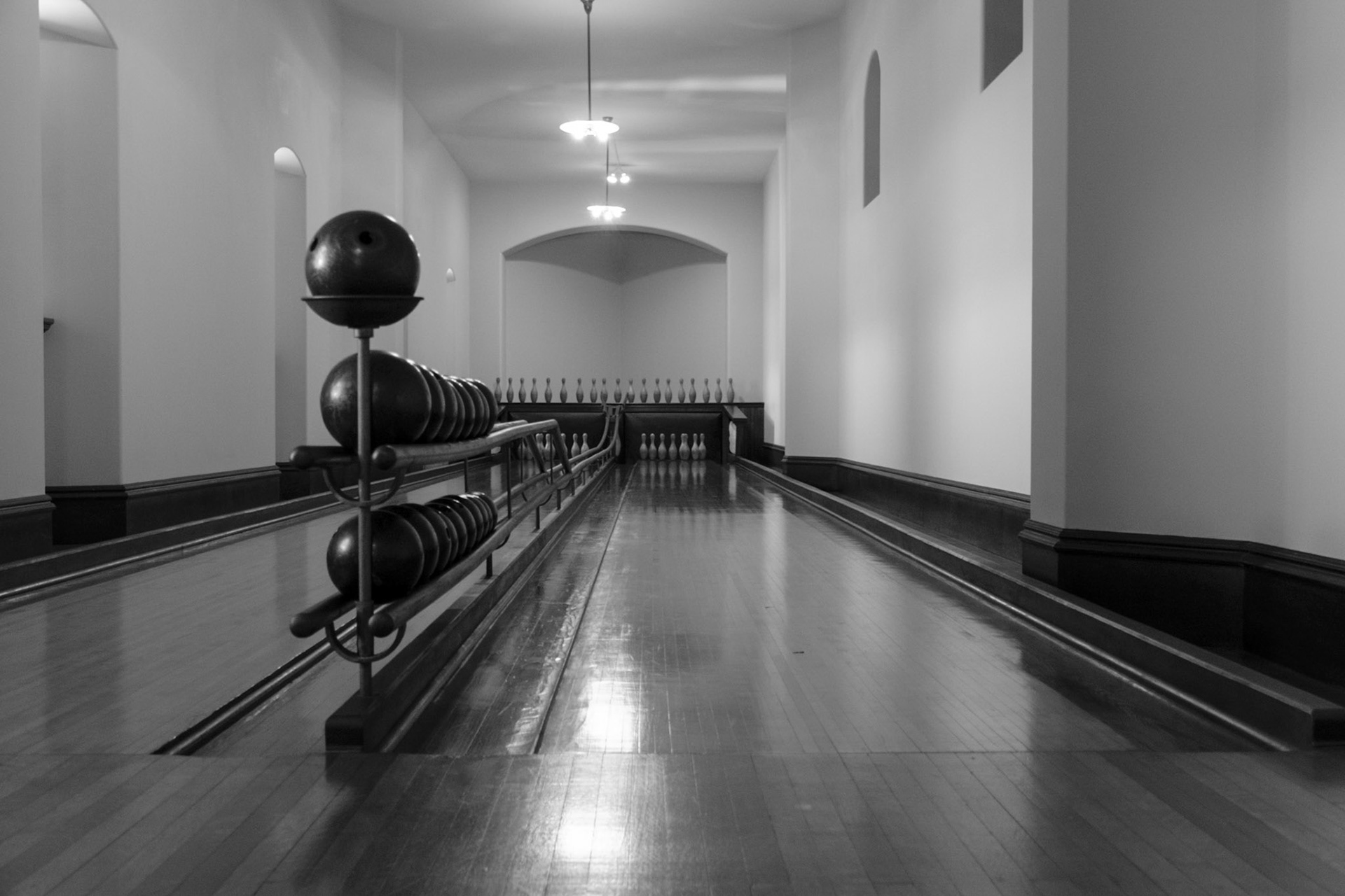 What's a mansion without a bowling alley?