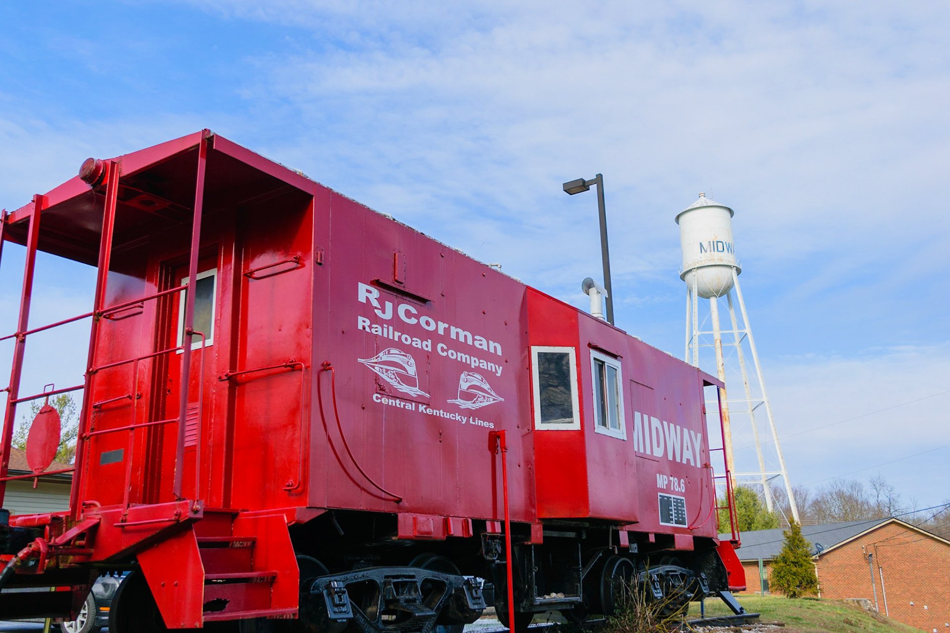 I wanted to get the shot of both the caboose and water tower.