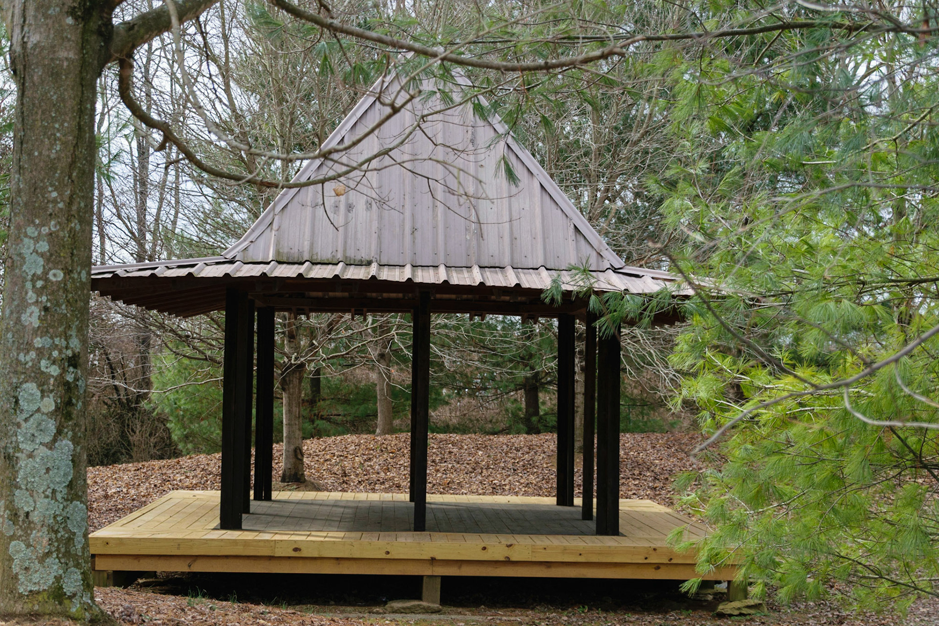 This little gazebo stands just inside the park.