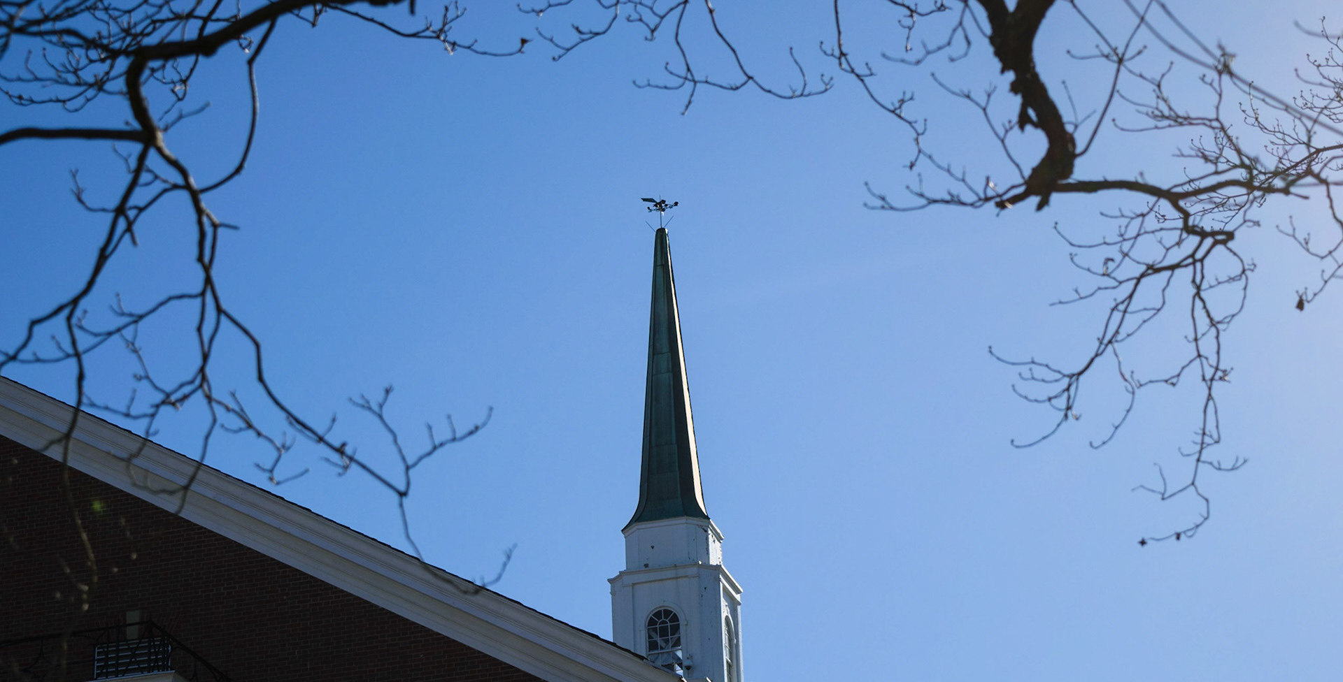 Walked through Georgetown College today and took this shot of a steeple from the church that's on campus.