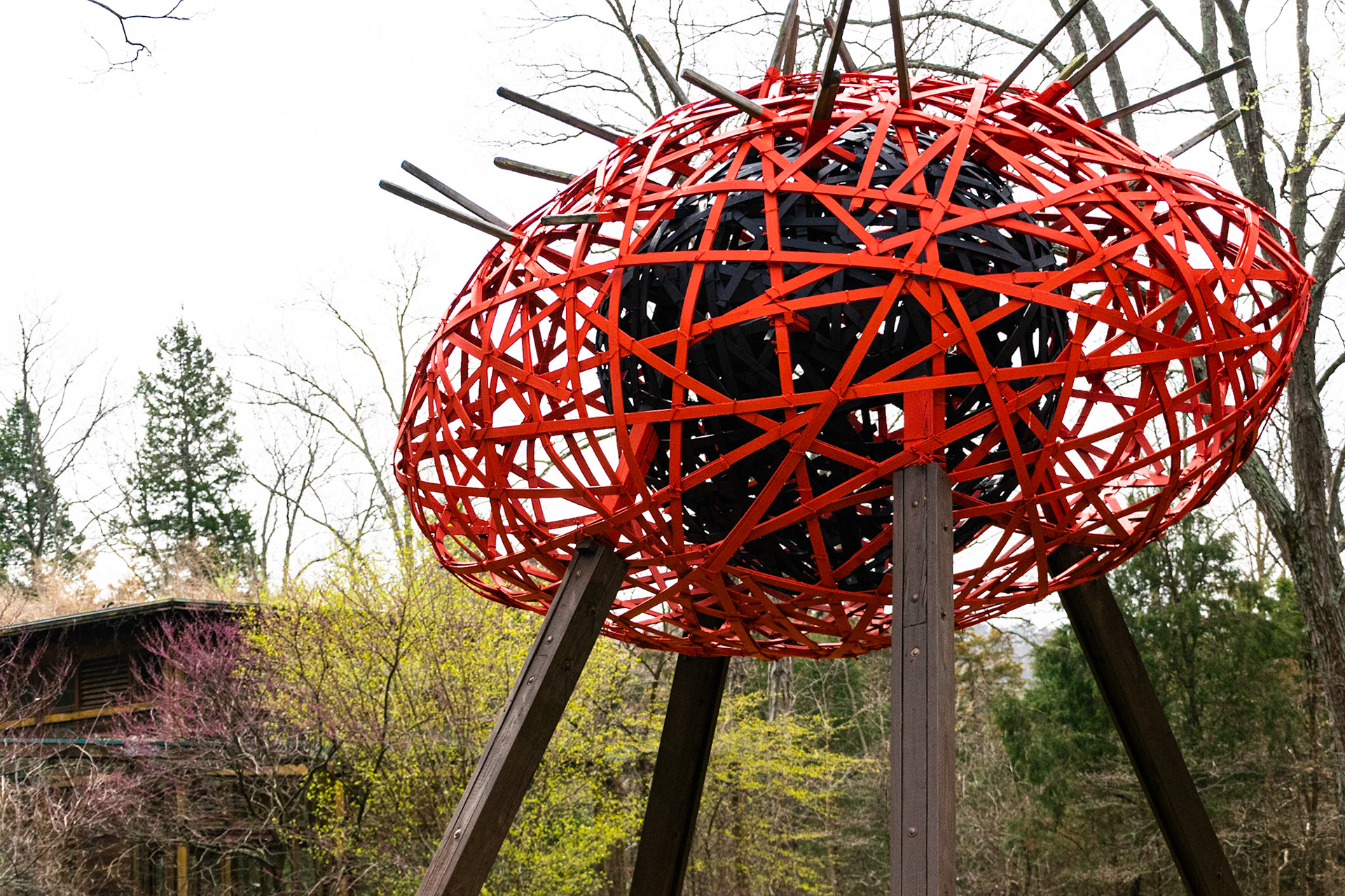 A sculpture titled Photosynthesis by Myung Gyun You. It really caught my eye since I thought it was an eye at first.