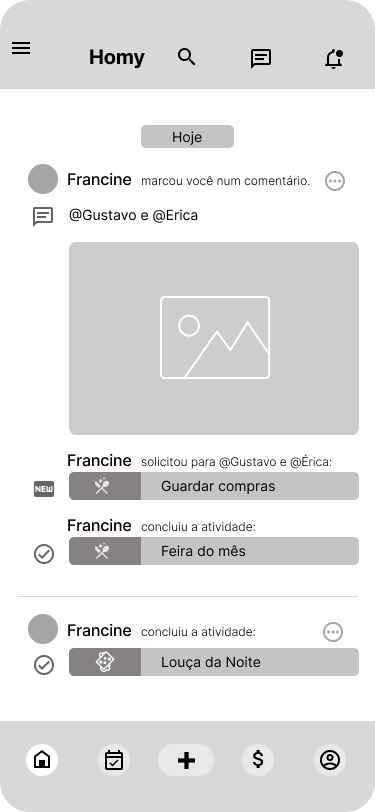 Tela de início (feed)