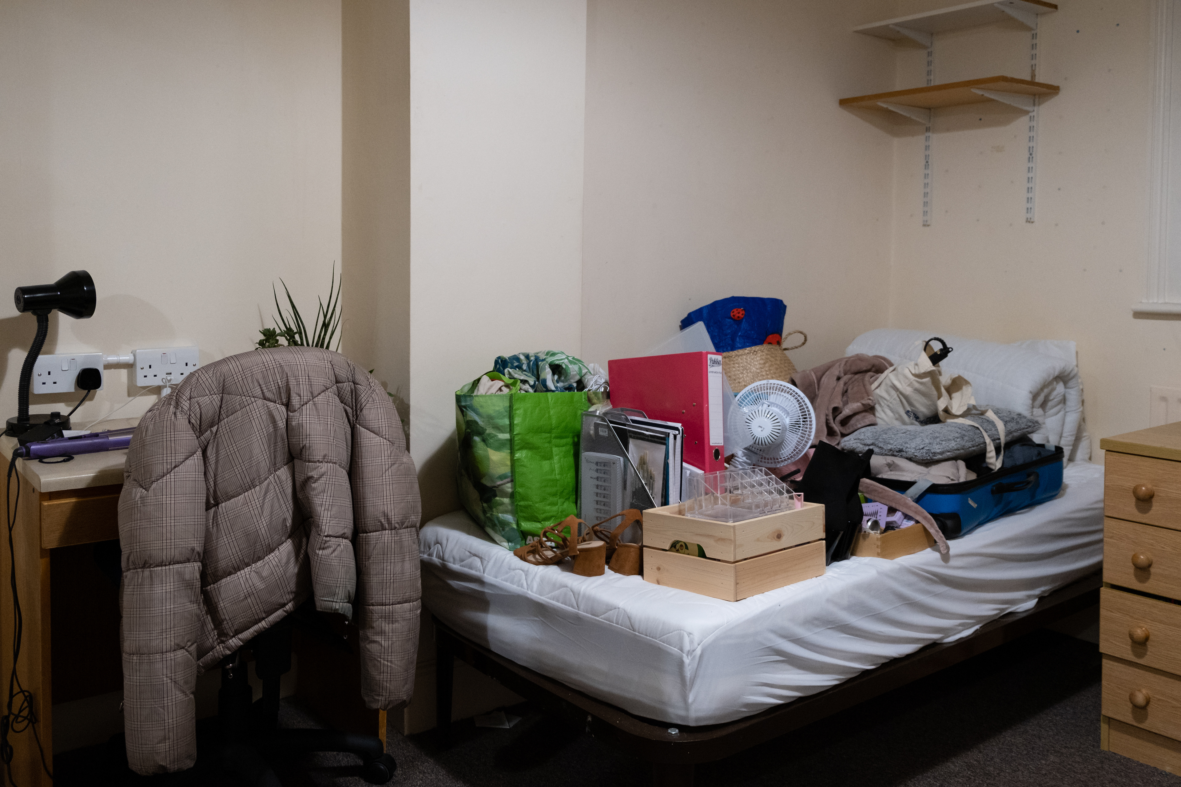 Student room in Richmond University during Coronavirus