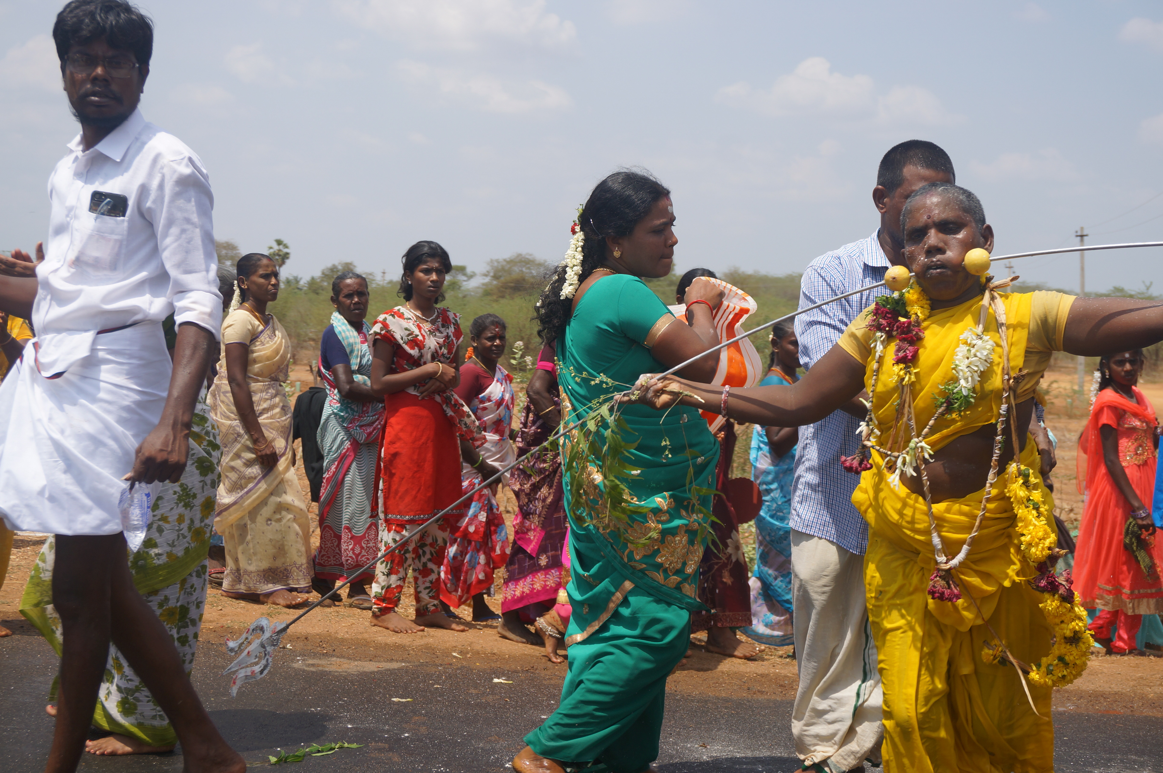 Religious celebrations in the streets in Puddukottai district, April 2018