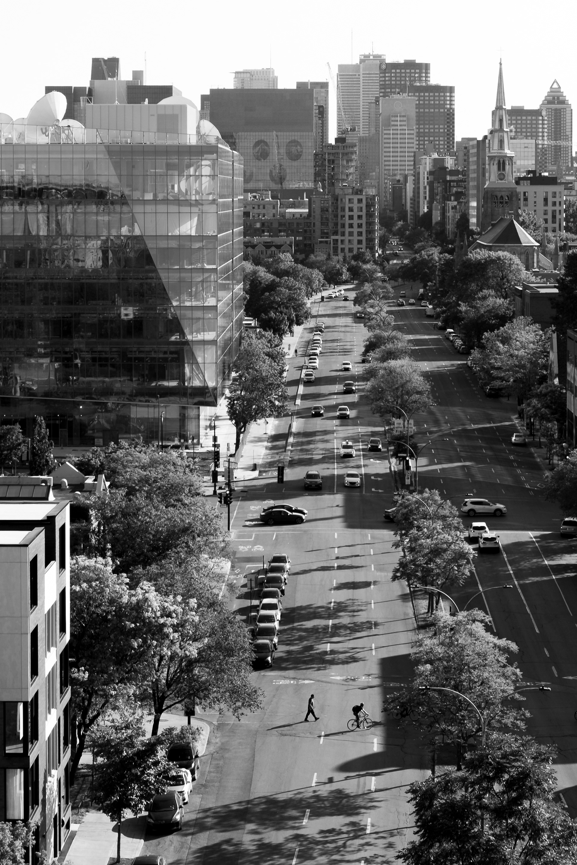 view of montreal from a bridge