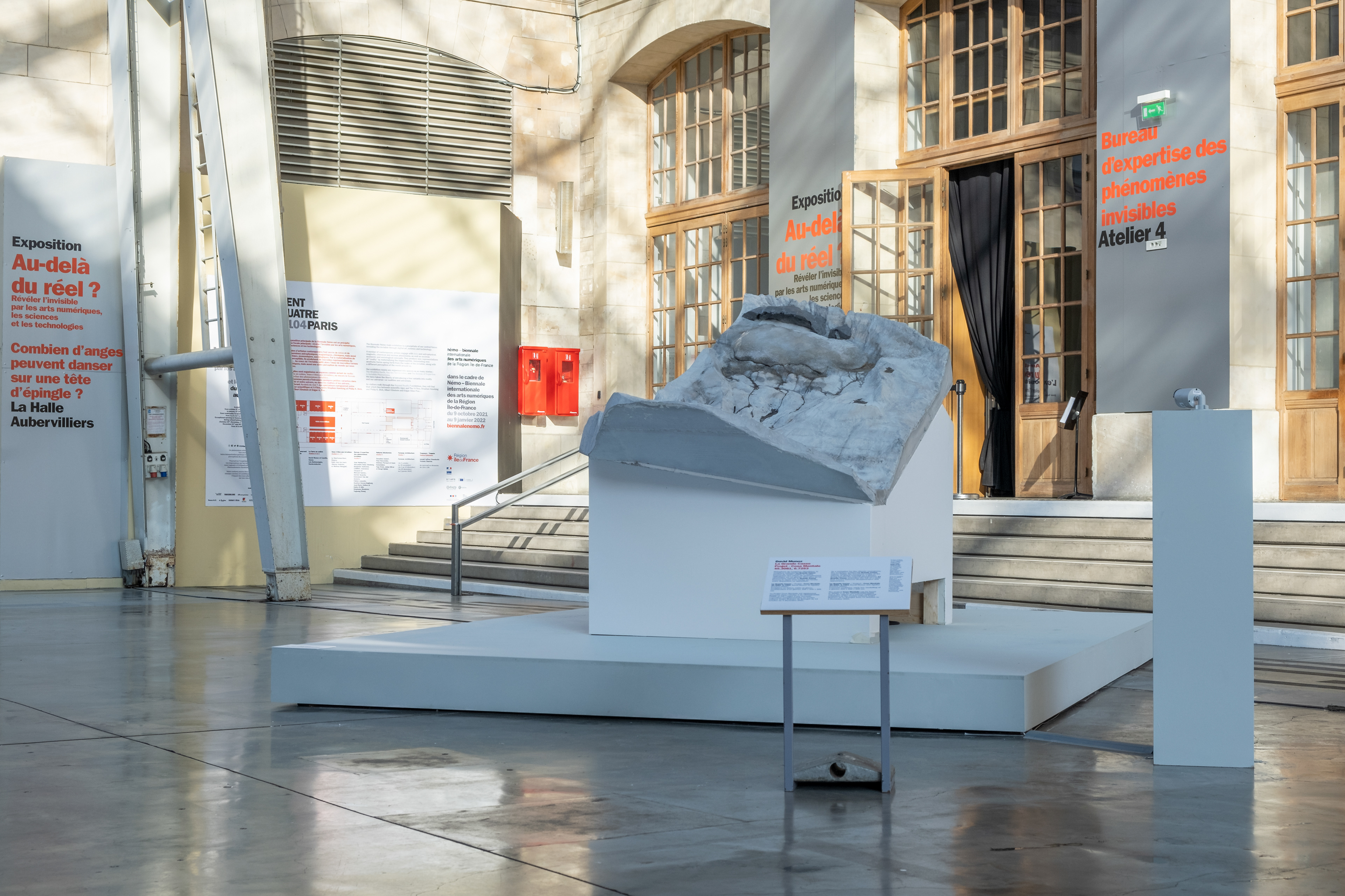 Exhibition of french artists Camille Sauer et David Munoz at 104 Paris, France