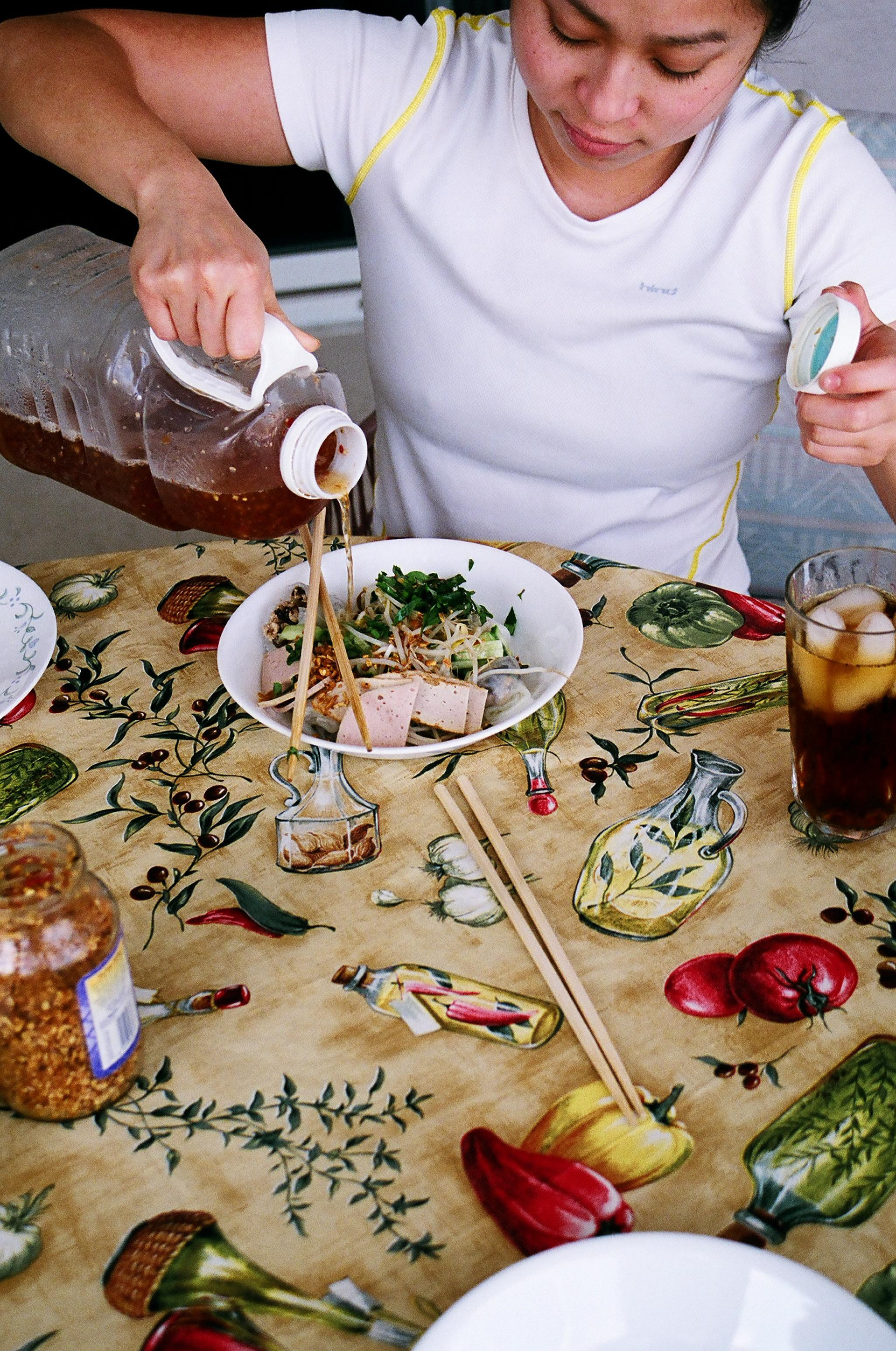 The final touch is a splash of mom's mouth-watering nuoc mam.