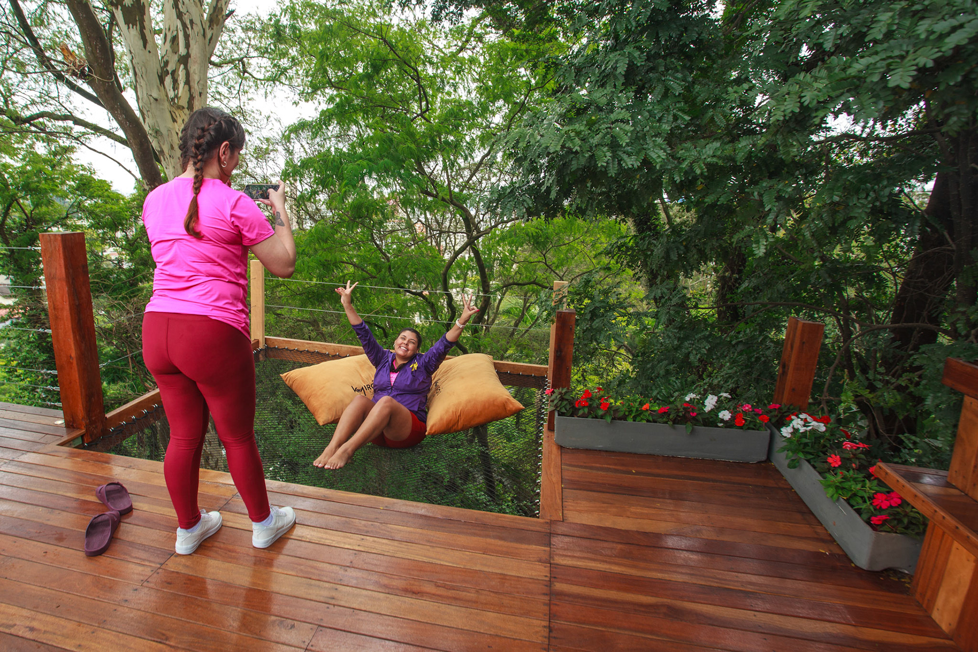 Evento Yoga Wine organizado pelas Donas do Mundo