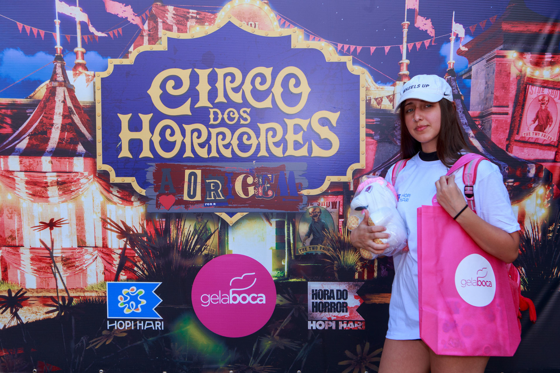 Ação promocional Gelaboca Day no Hopi Hari, durante a temporada de apresentaçoões de Circo dos Horres: A Horigem