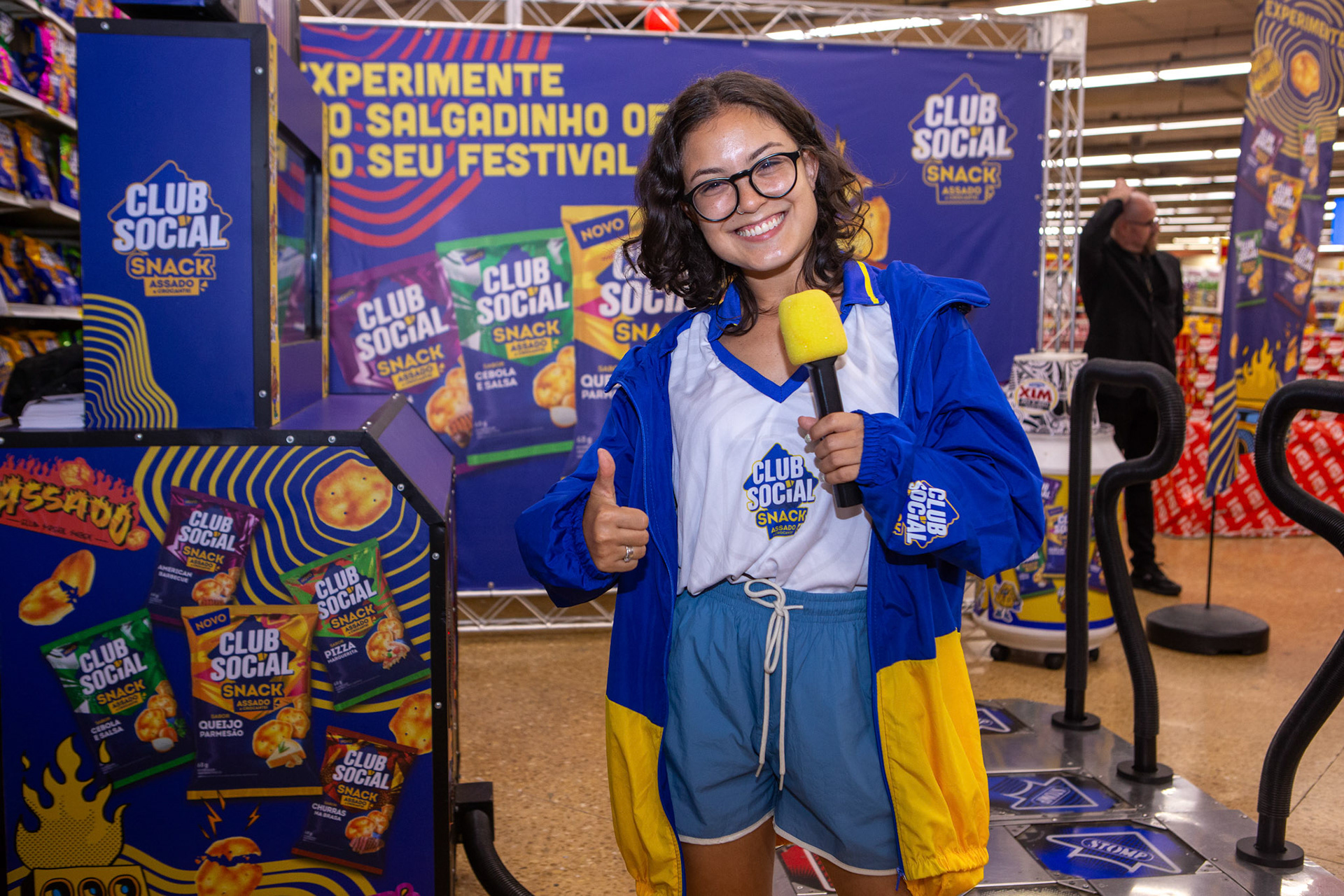 Ação Clube Social na Americadas Shopping Interlagos, durante o perido do festival The Town 2025. Produção Rádio Mix