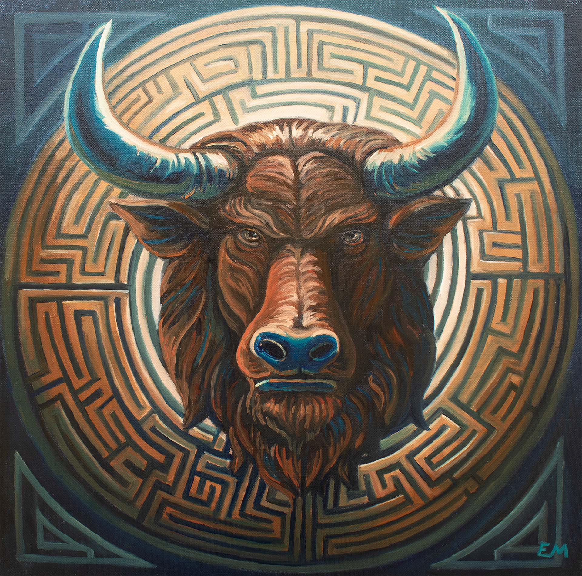 "When You're Ready" 2024 oil on canvas, 20"x20" $380