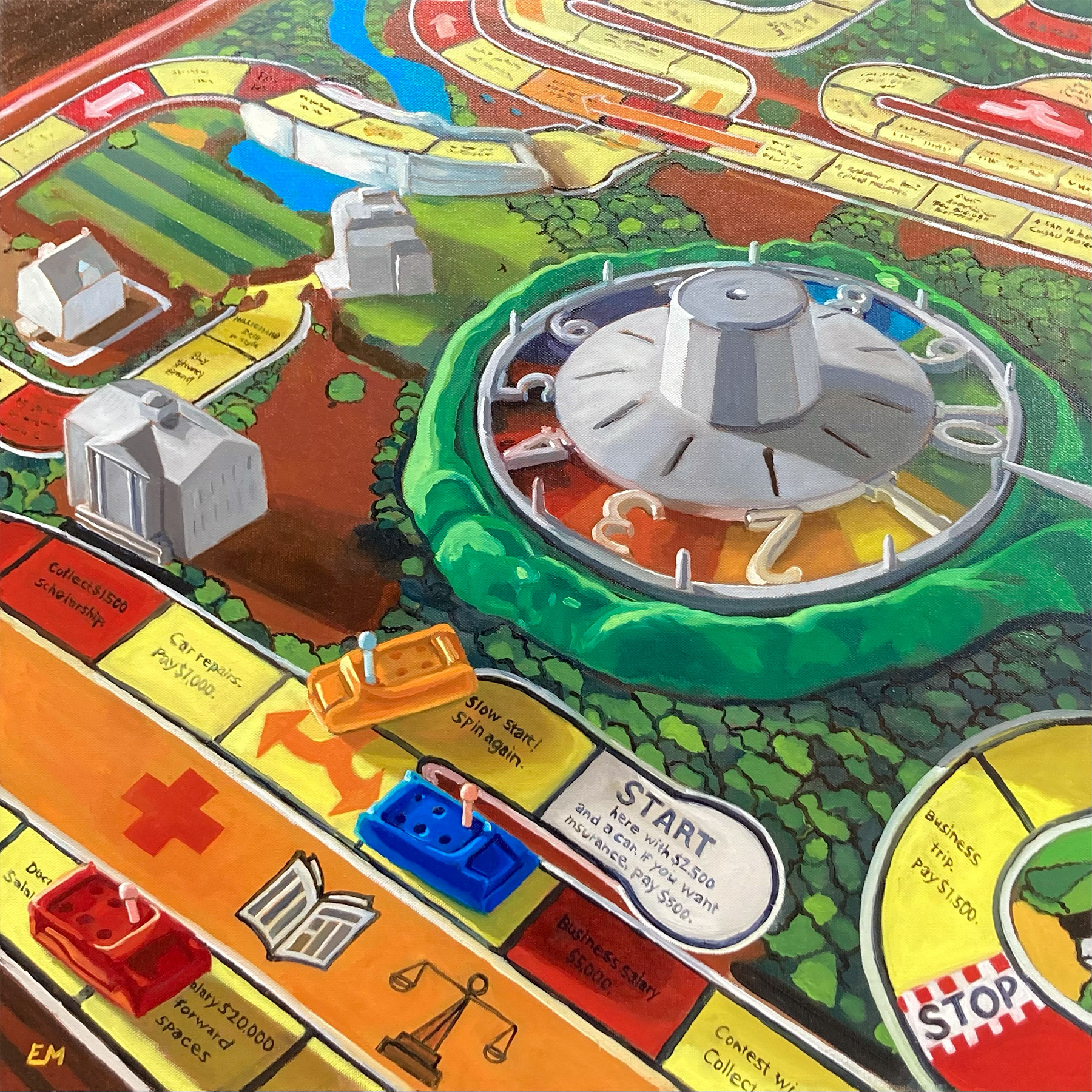 "Life" 2022 oil on canvas, 24"x24" SOLD