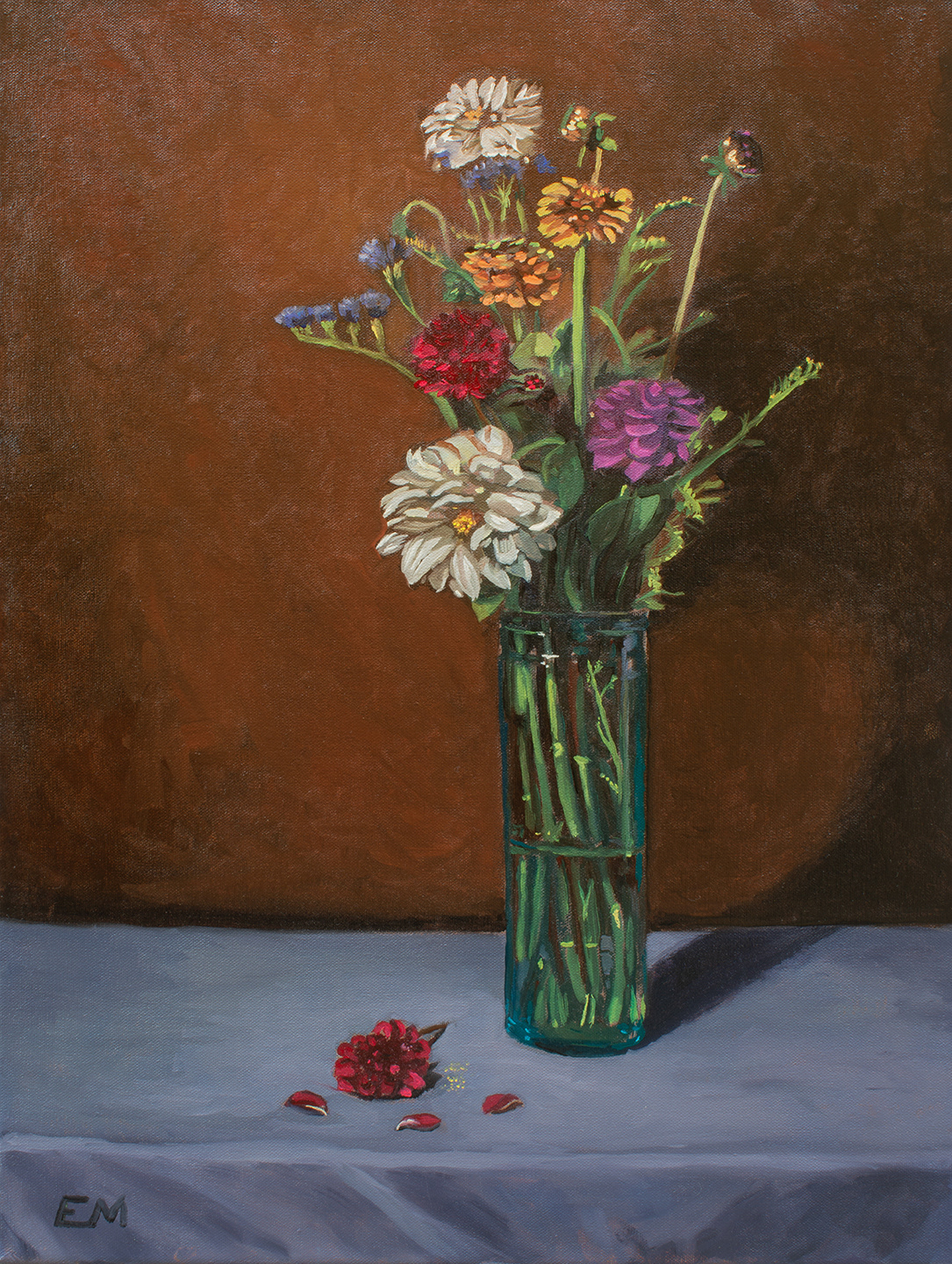 "Flowers For Terry" 2022 oil on canvas, 24”x 18” $336