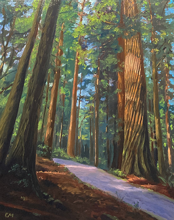 "Ancients Along the Path" 2026 oil on canvas, 20”x 16” SOLD