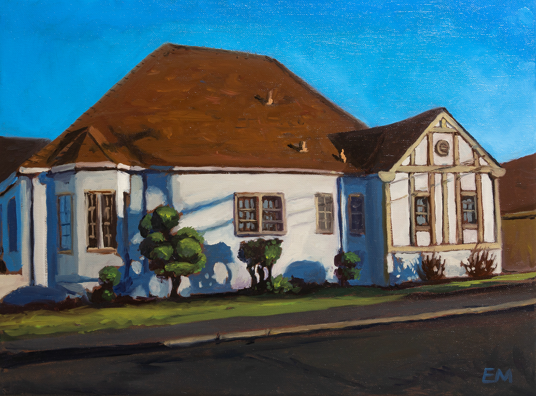 "Sunday Morning Shadow Play" 2023 oil on canvas, 12”x 16” SOLD