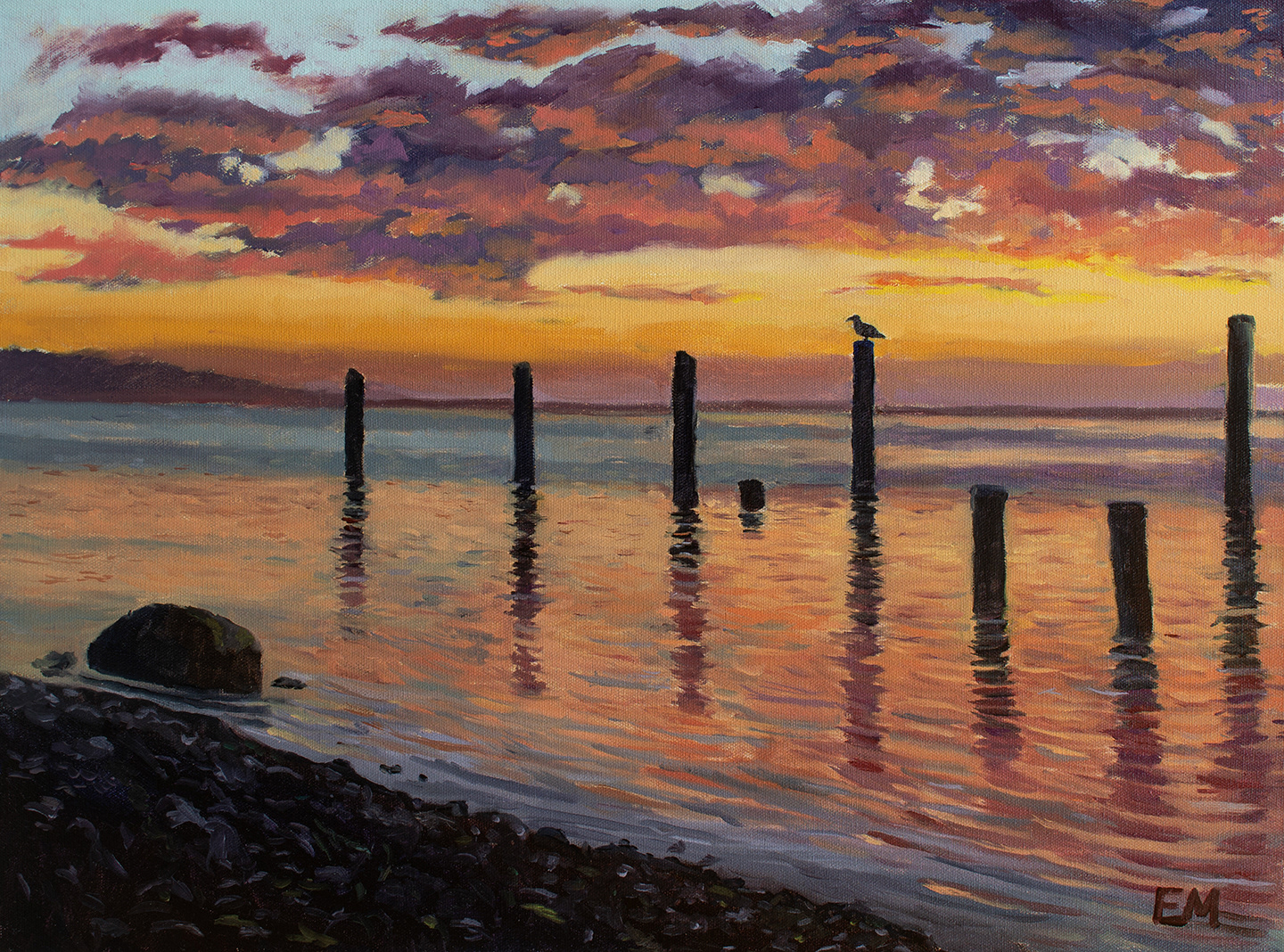 "Marmalade Sunset" 2022 oil on canvas, 18”x 24” SOLD