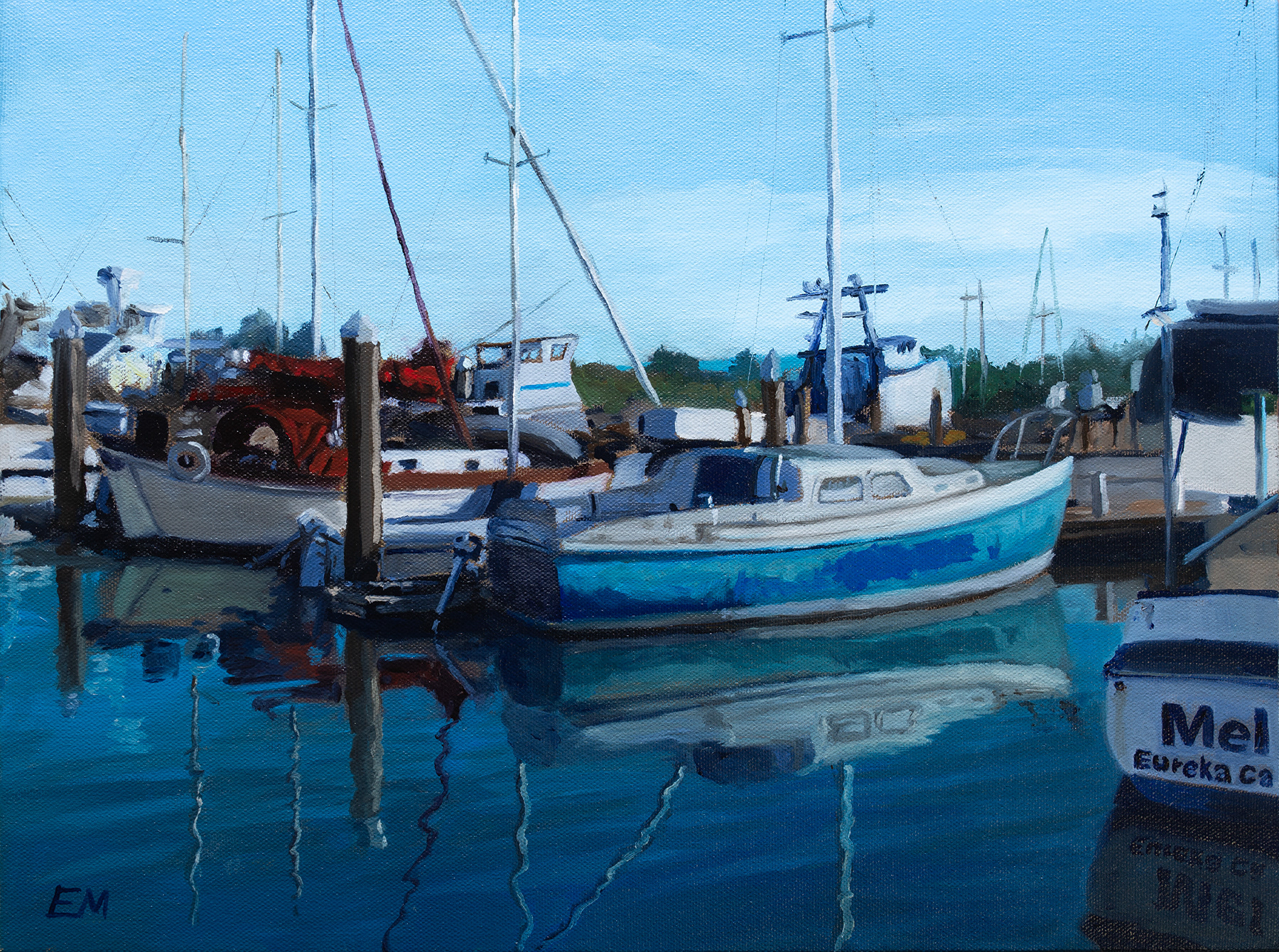 "Eureka Mel" 2024 oil on canvas, 12"x16" $224