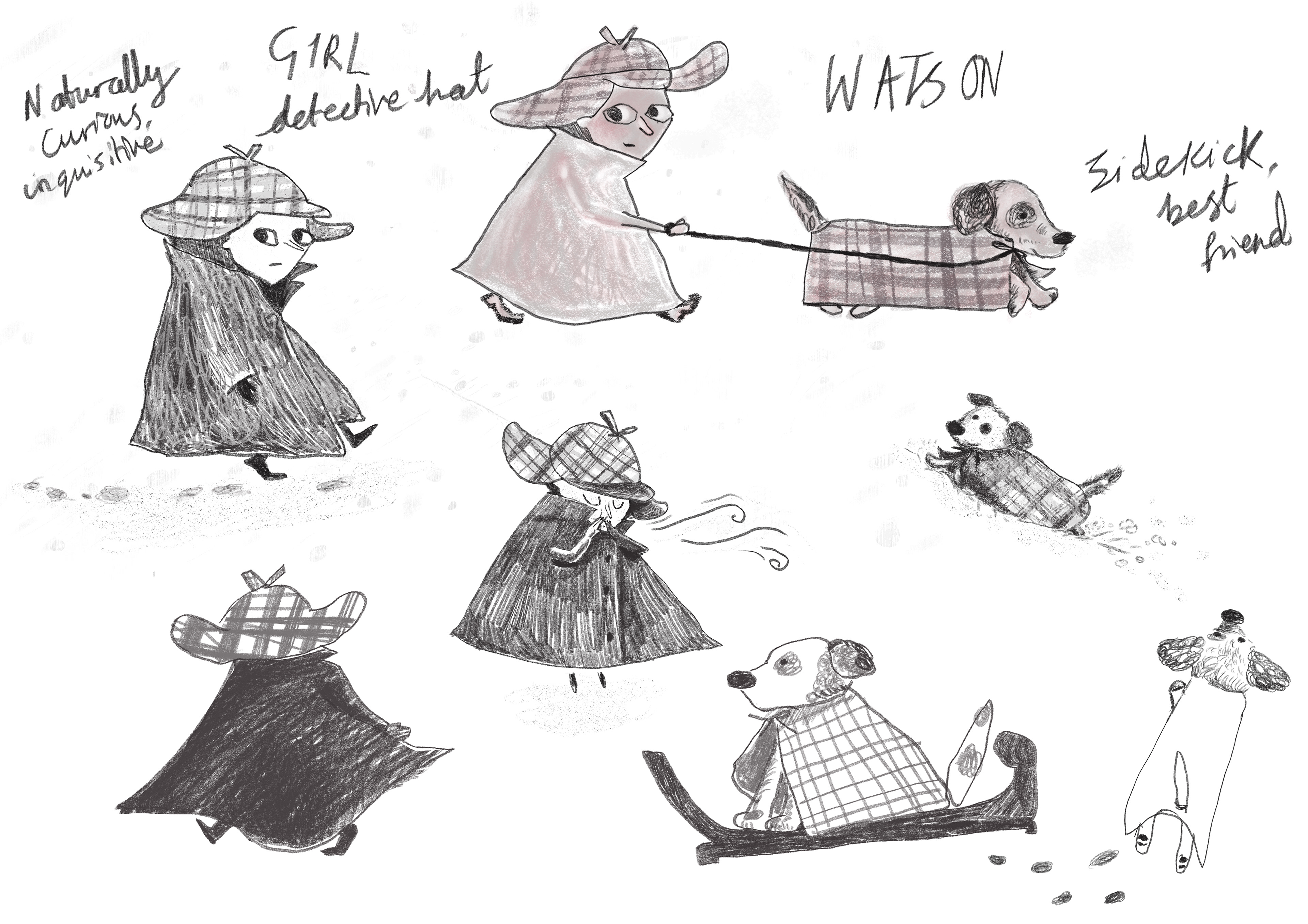 Character development, digital sketches