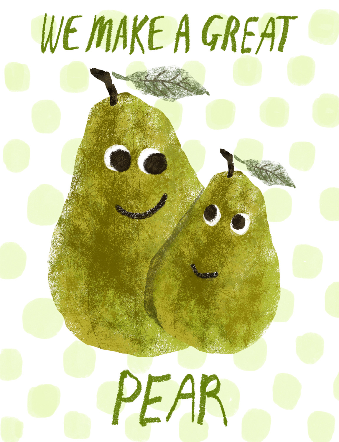 Pear, Greeting card design, 2025